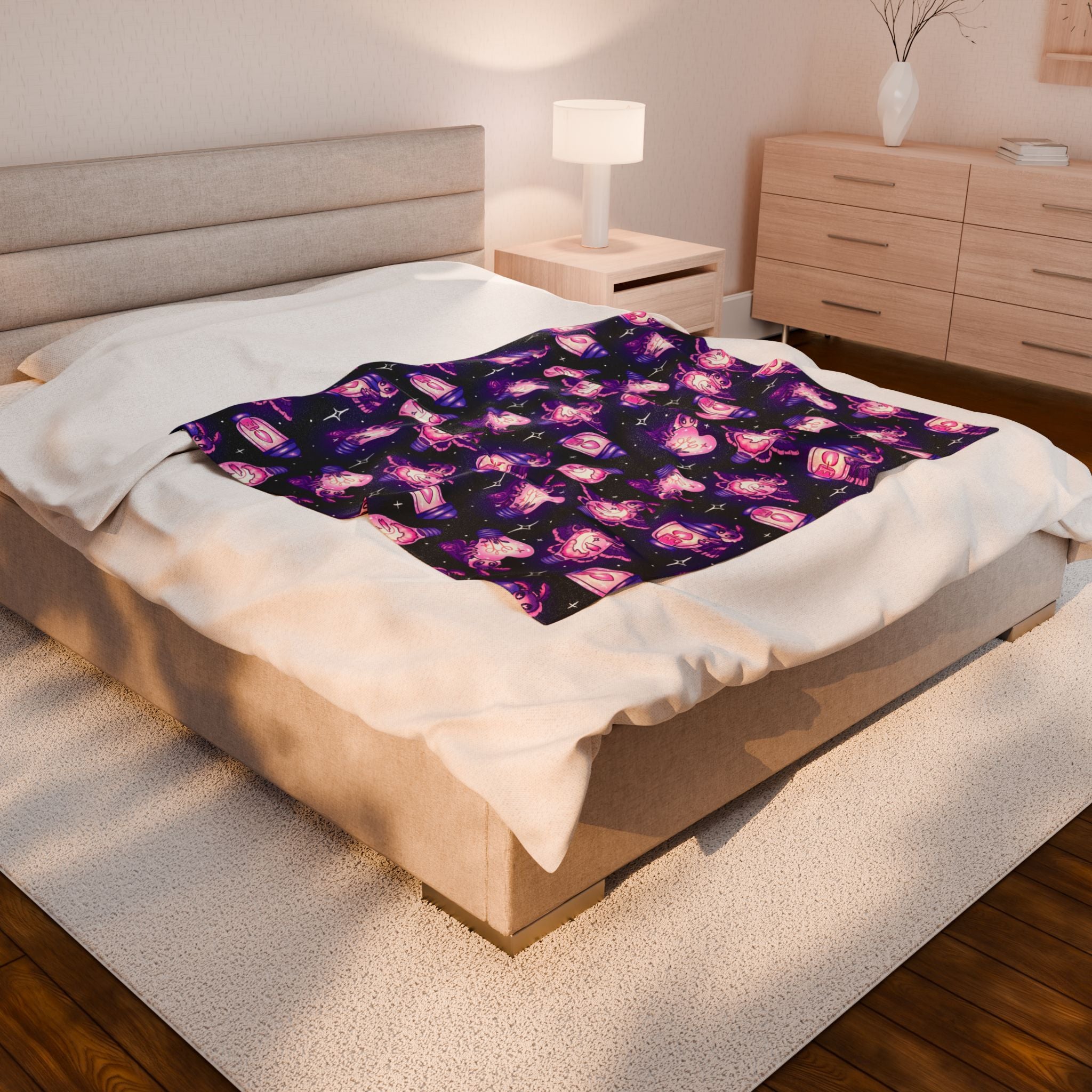 Moths (Delightful) - Cozy Velveteen Plush Blanket