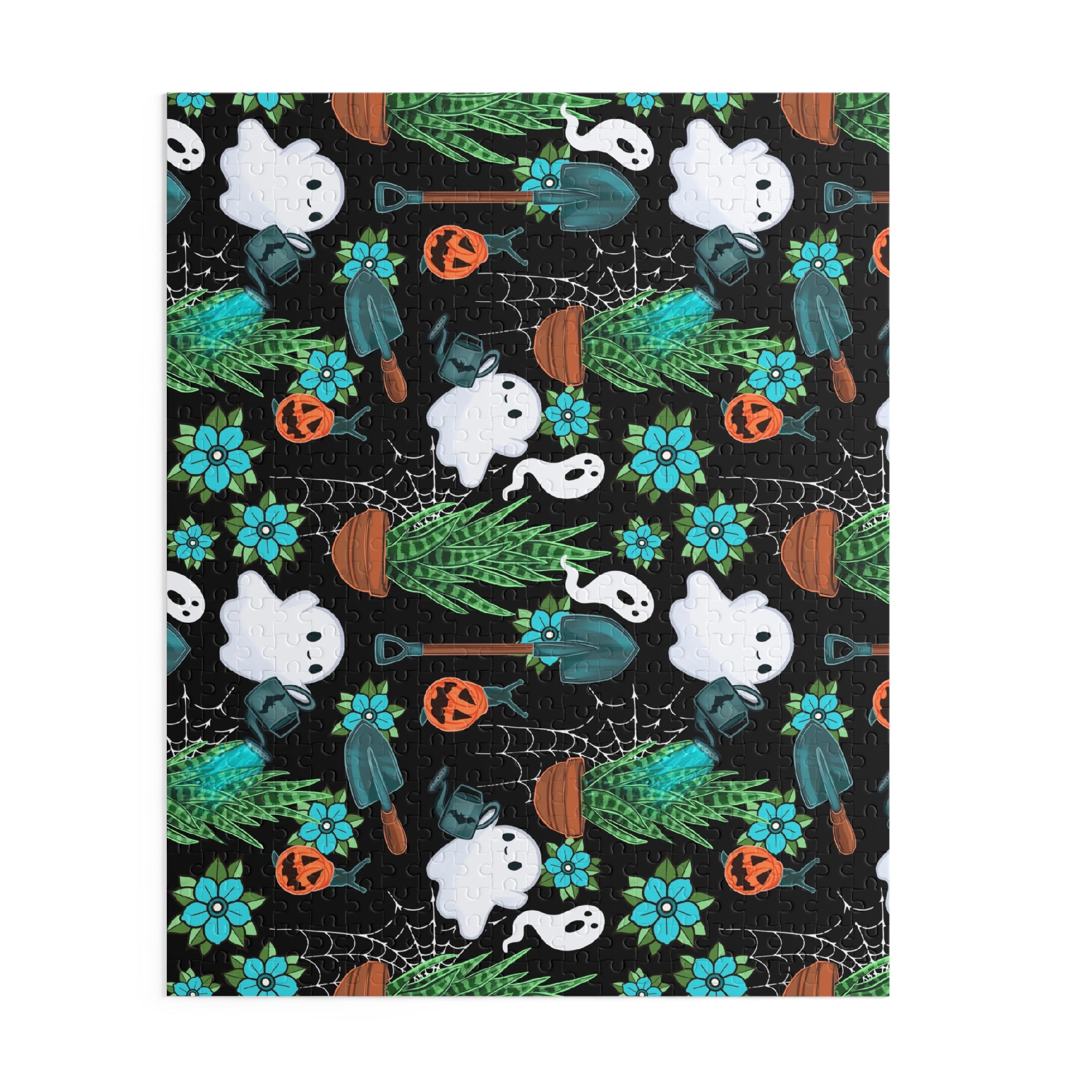 Haunted Garden Puzzle - Halloween Ghosts & Plants Puzzle — Spooky Cute 120/252/500-Piece Jigsaw