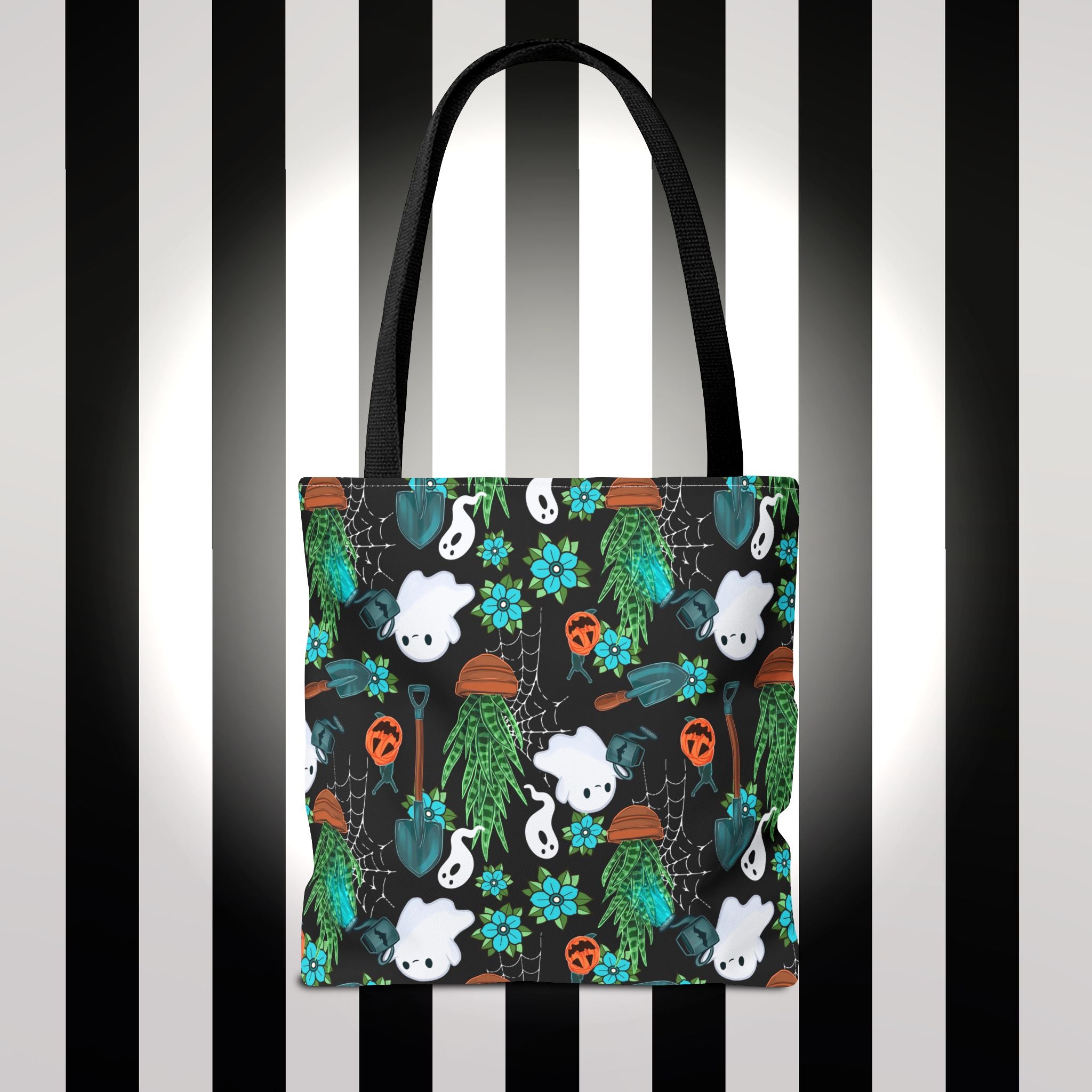 Haunted Garden Tote Bag — Cute Spooky All-Over-Print Reusable Shopper