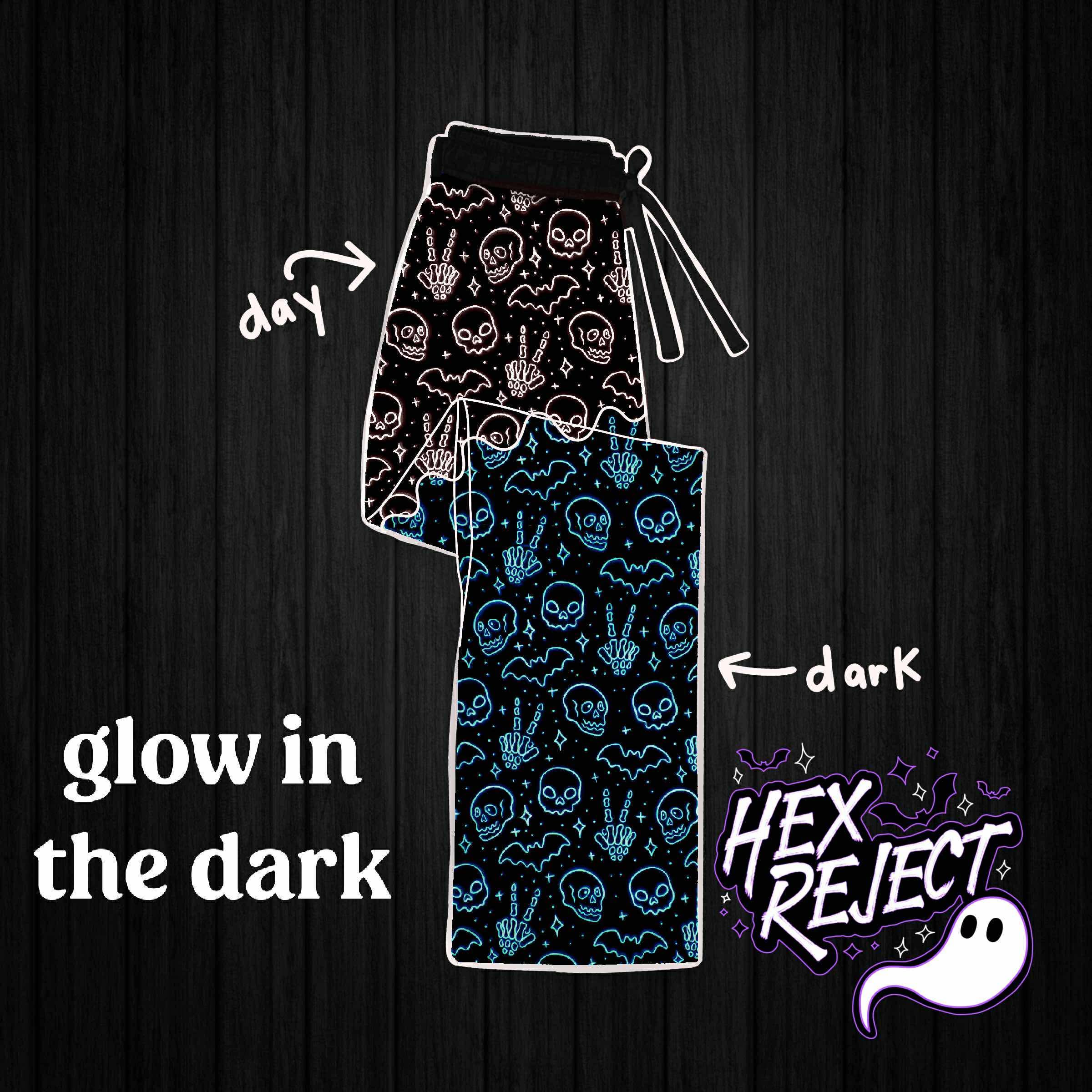 Spooky Glow relaxed joggers / preorder *arrives by mid Oct* - (glow in the dark)