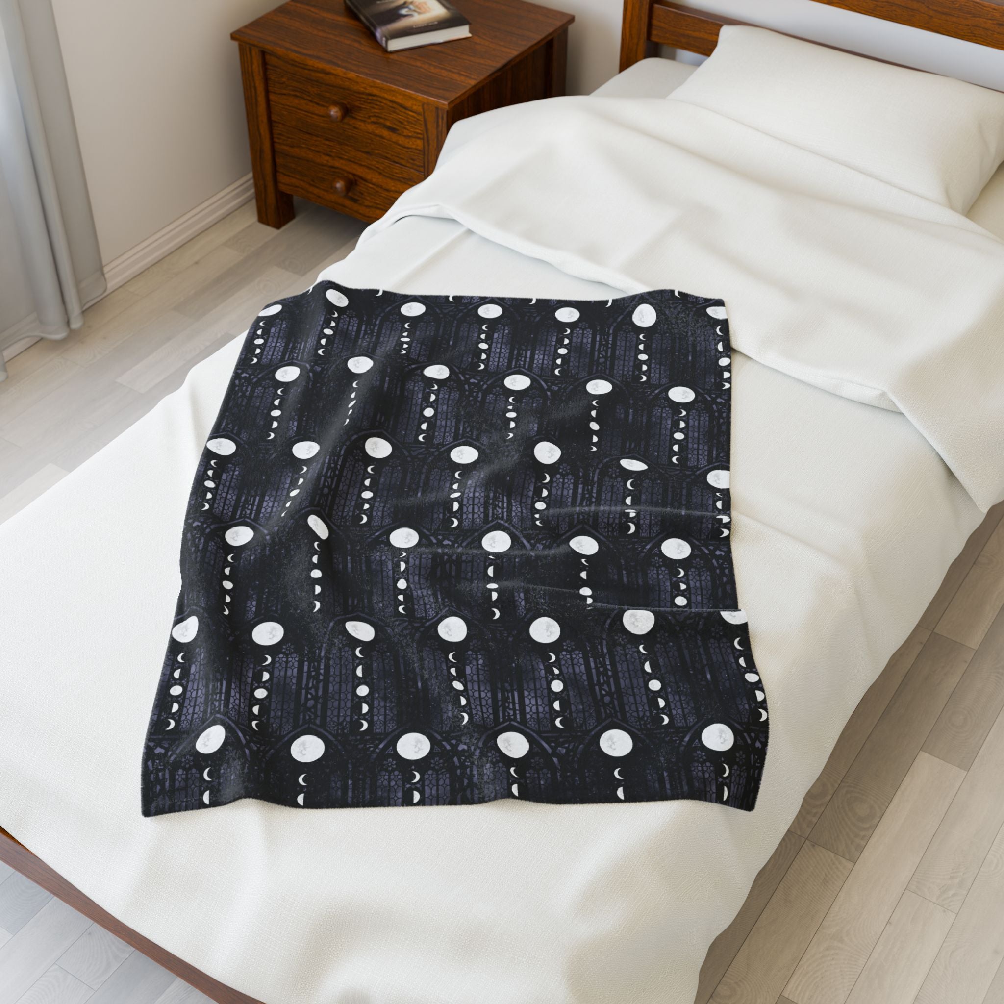 Gothic Cathedral Windows (Hextober 2025) - Cozy Velveteen Plush Blanket