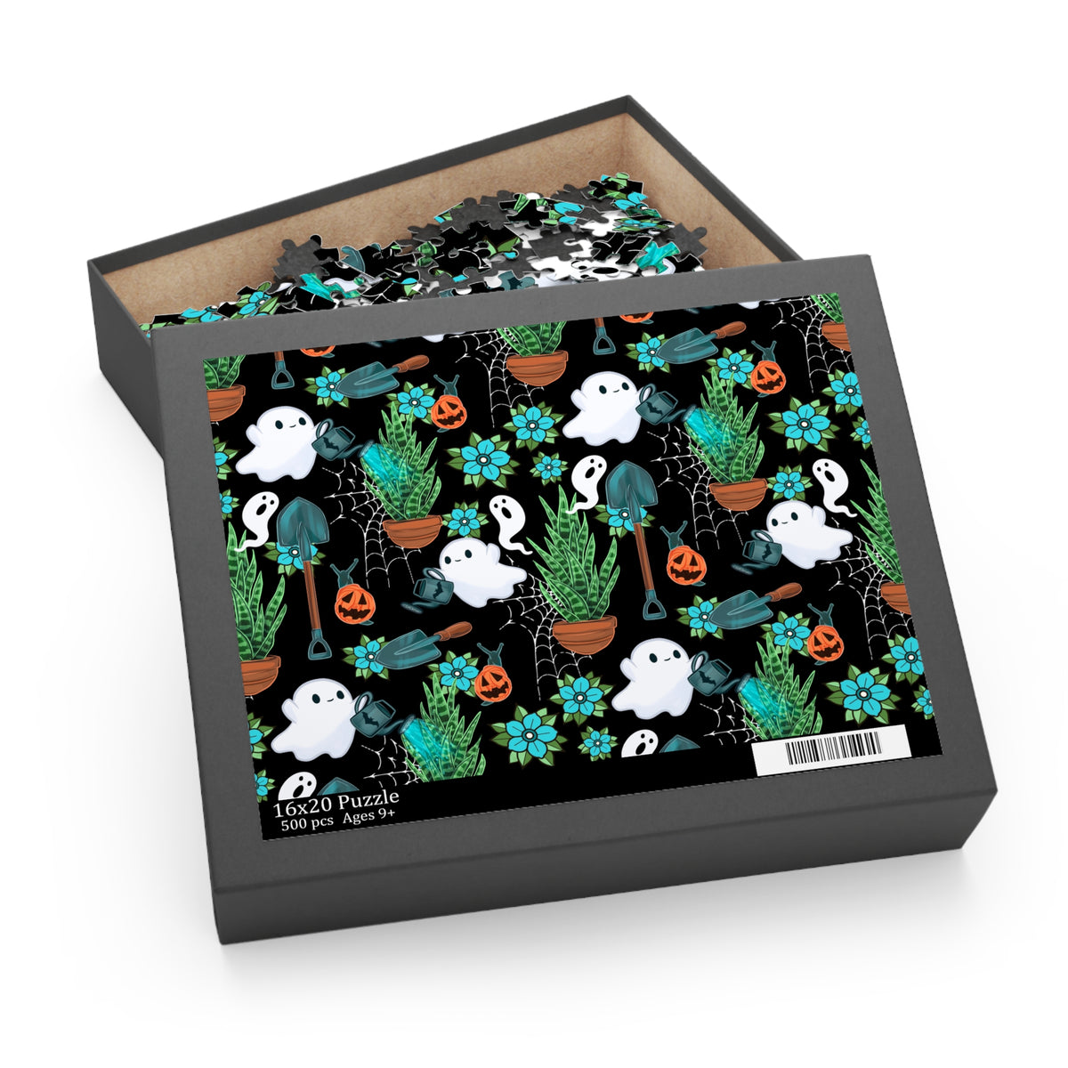 Haunted Garden Puzzle - Halloween Ghosts & Plants Puzzle — Spooky Cute 120/252/500-Piece Jigsaw