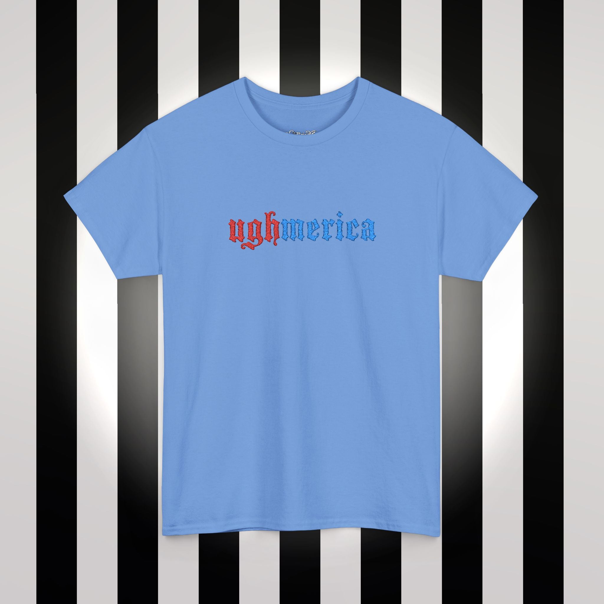 Ughmerica T-Shirt — Distressed Red & Blue Graphic Tee
