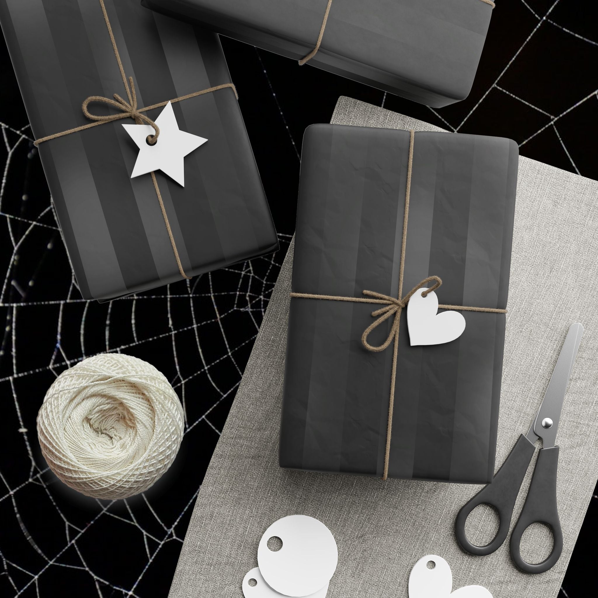 Goth Stripes Wrapping Paper, Gift Wrap for Any Occasion, Unique Gift Packaging, Eco-Friendly, Holiday Wrapping, Birthday Celebration