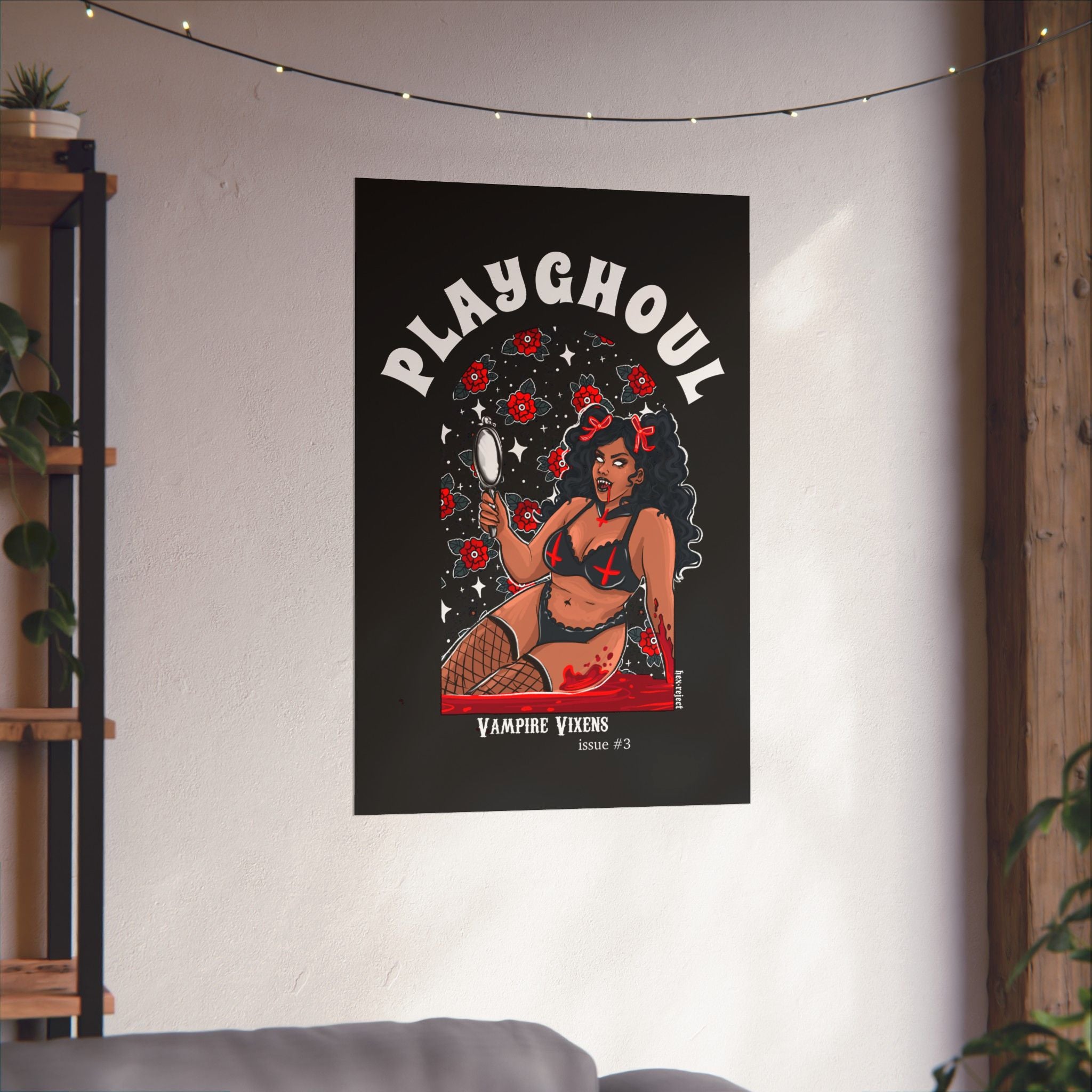 Vampire Vixen PLAYGHOUL vertical matte poster