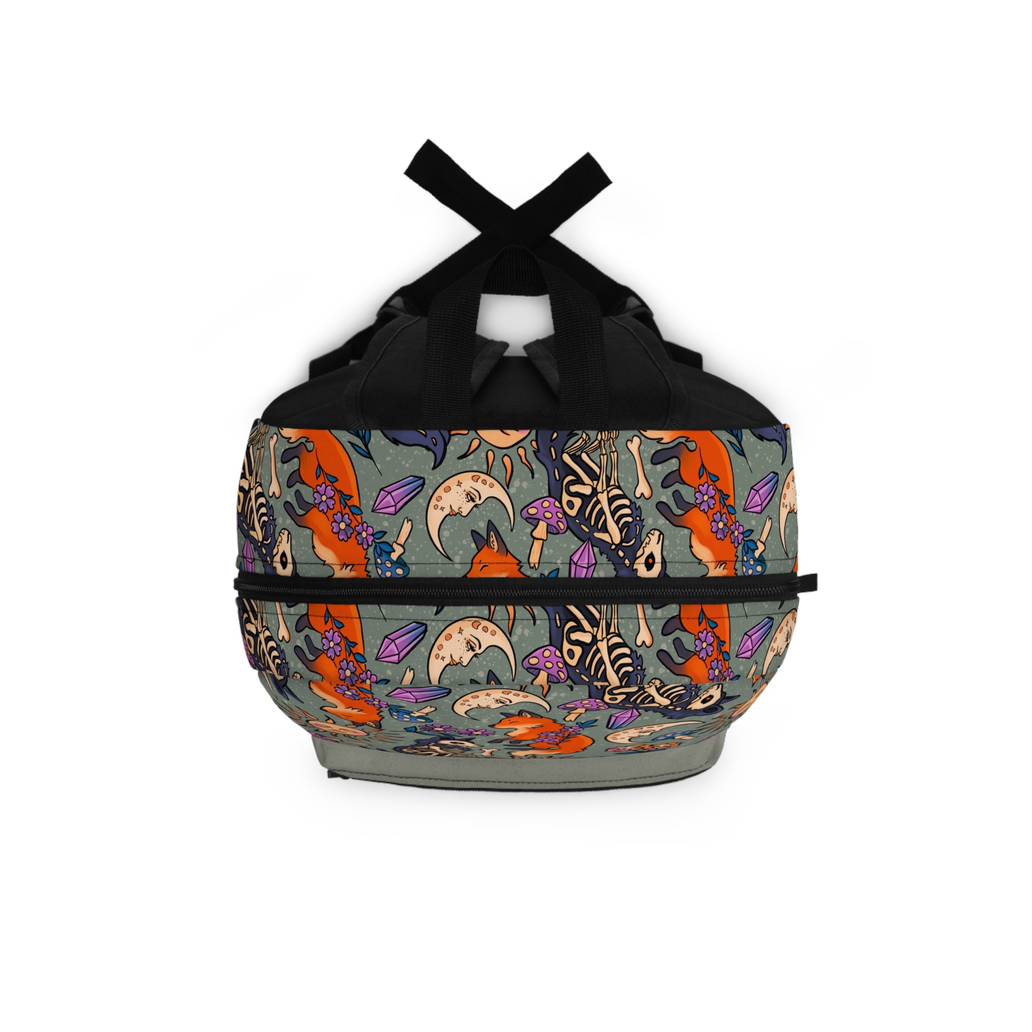 Mystic Fox & Moon Backpack — Boho Celestial Woodland Print