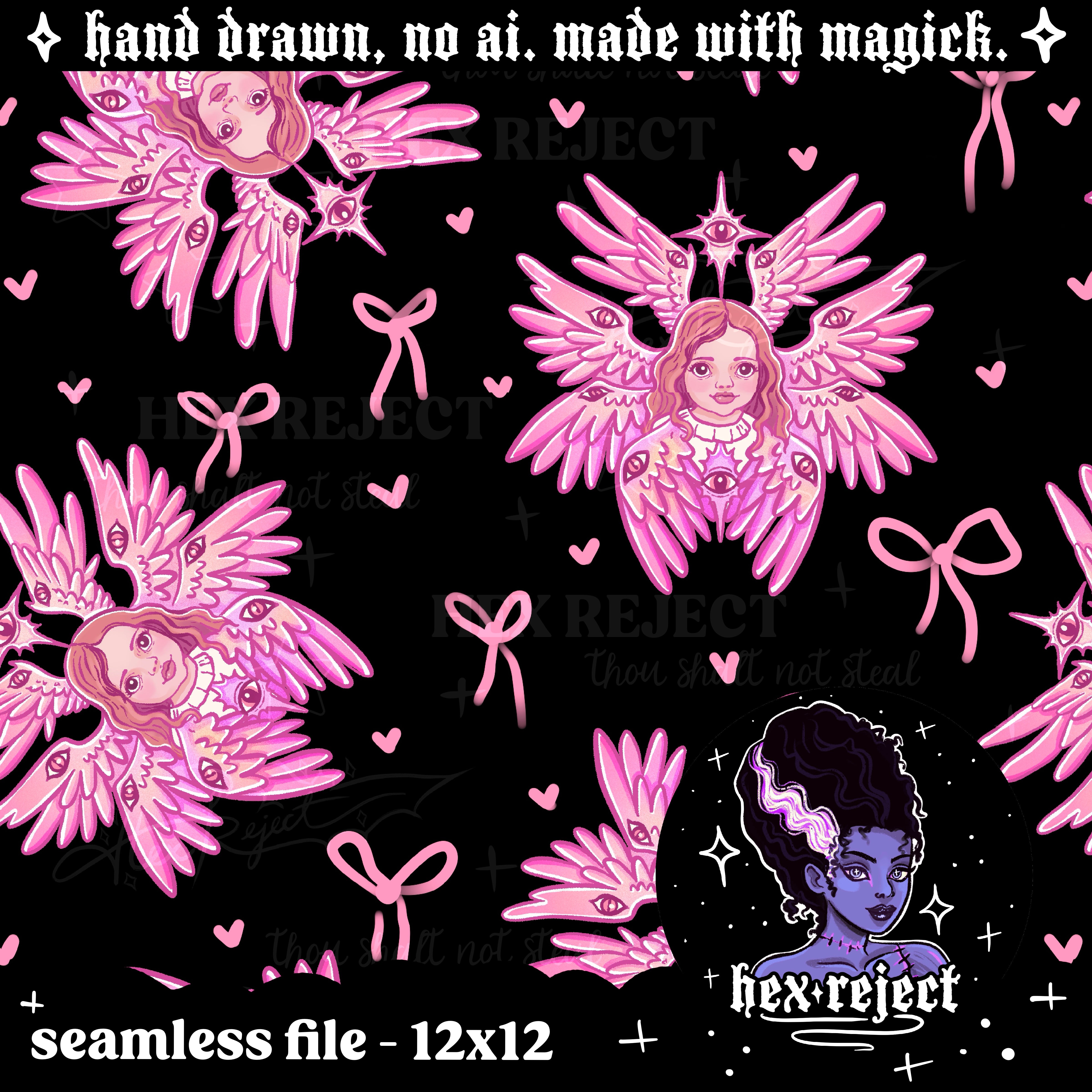 Biblically Accurate Renesmee - unhinged - Seamless & PNG files - Hextober 2025