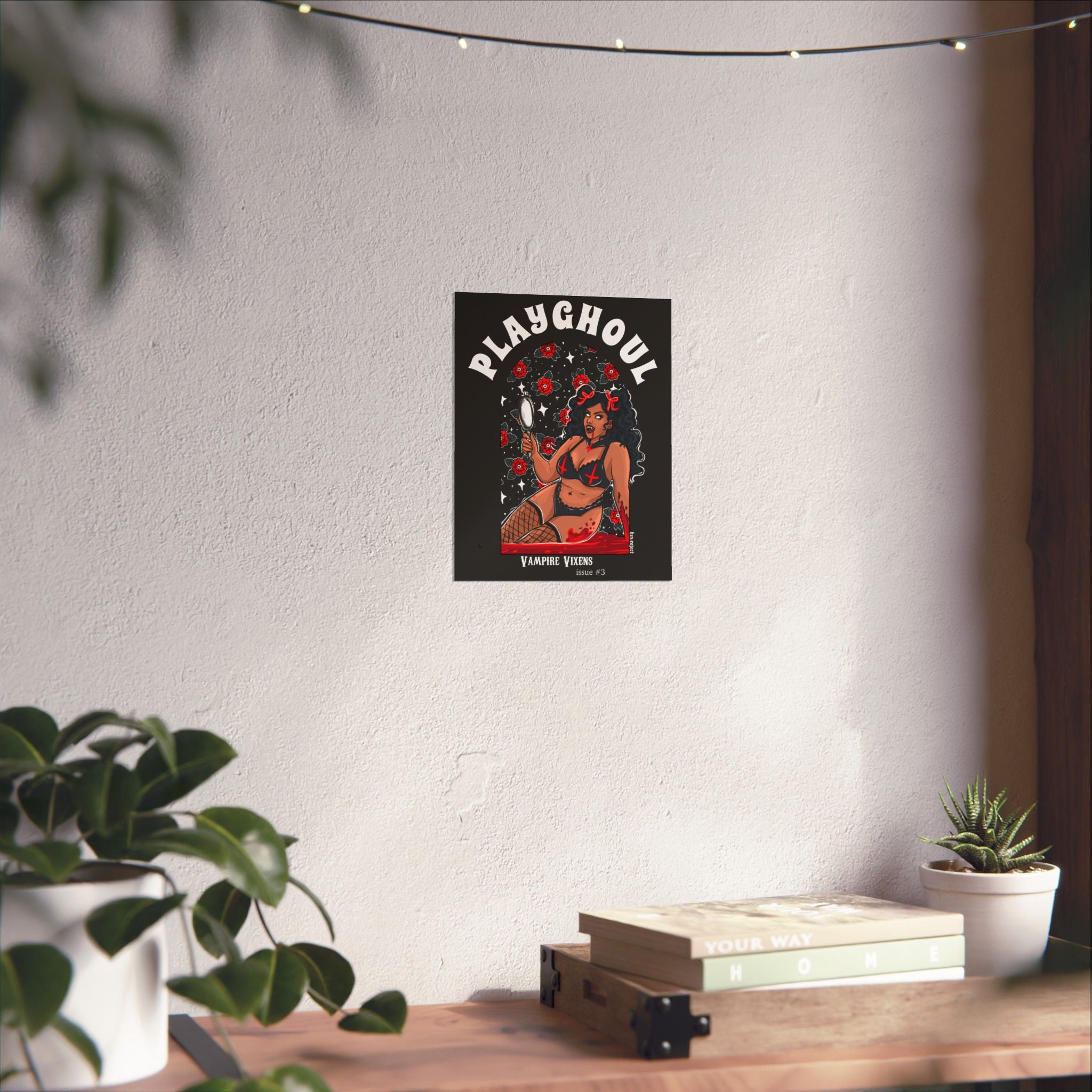 Vampire Vixen PLAYGHOUL vertical matte poster