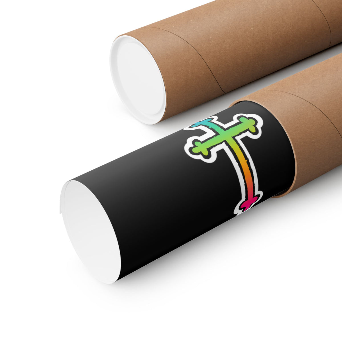 Gay the Pray Away Matte Poster — Rainbow Prayer Hands LGBTQ+ Wall Art