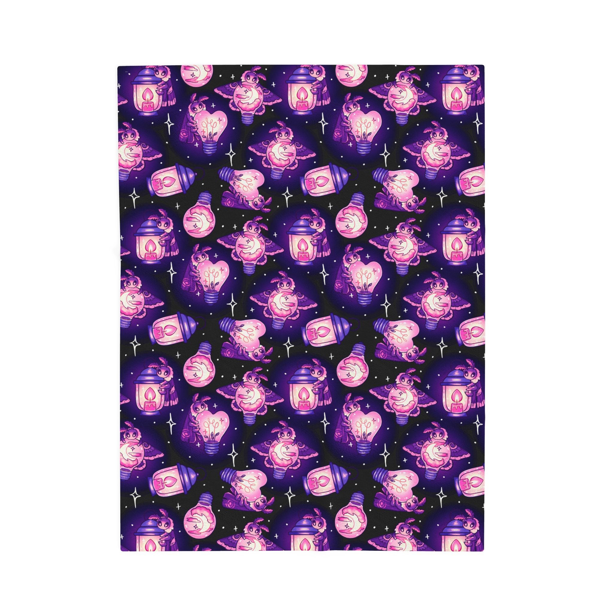 Moths (Delightful) - Cozy Velveteen Plush Blanket