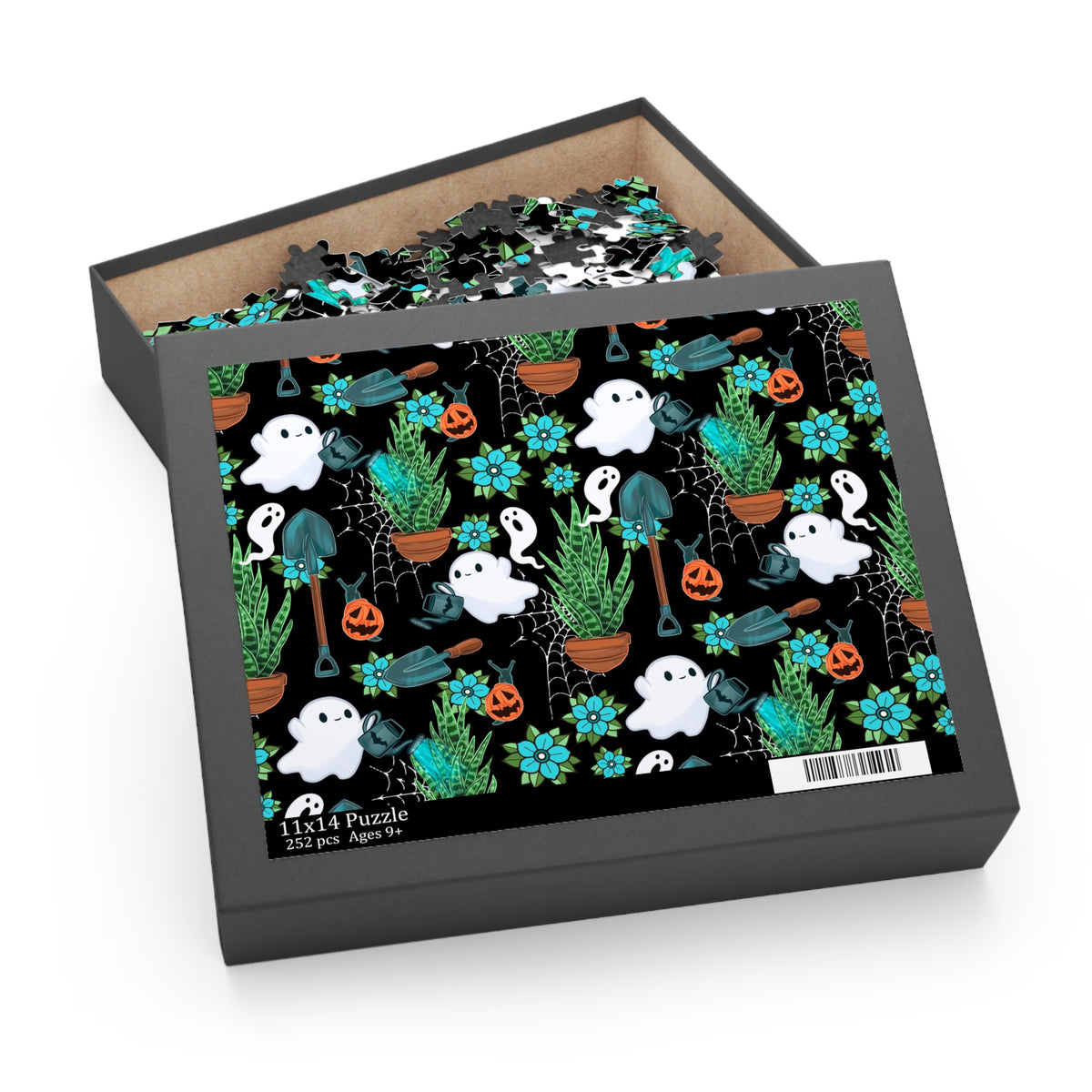 Haunted Garden Puzzle - Halloween Ghosts & Plants Puzzle — Spooky Cute 120/252/500-Piece Jigsaw