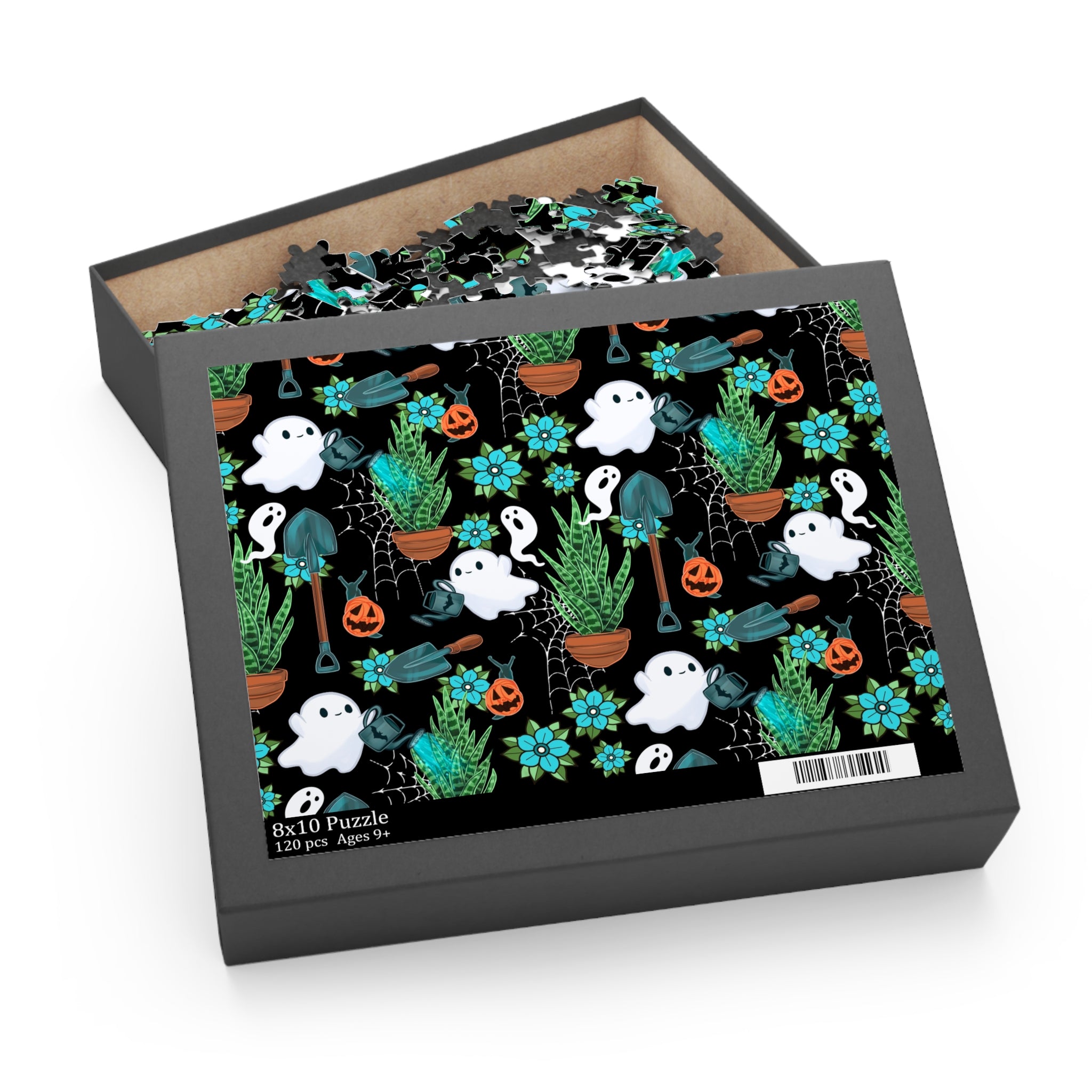 Haunted Garden Puzzle - Halloween Ghosts & Plants Puzzle — Spooky Cute 120/252/500-Piece Jigsaw