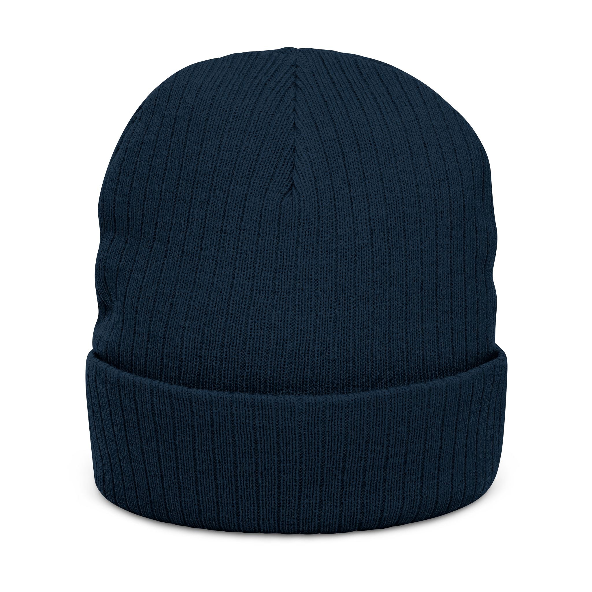 Moon Phases Ribbed Knit Beanie – Stylish Embroidered Cap for All Seasons