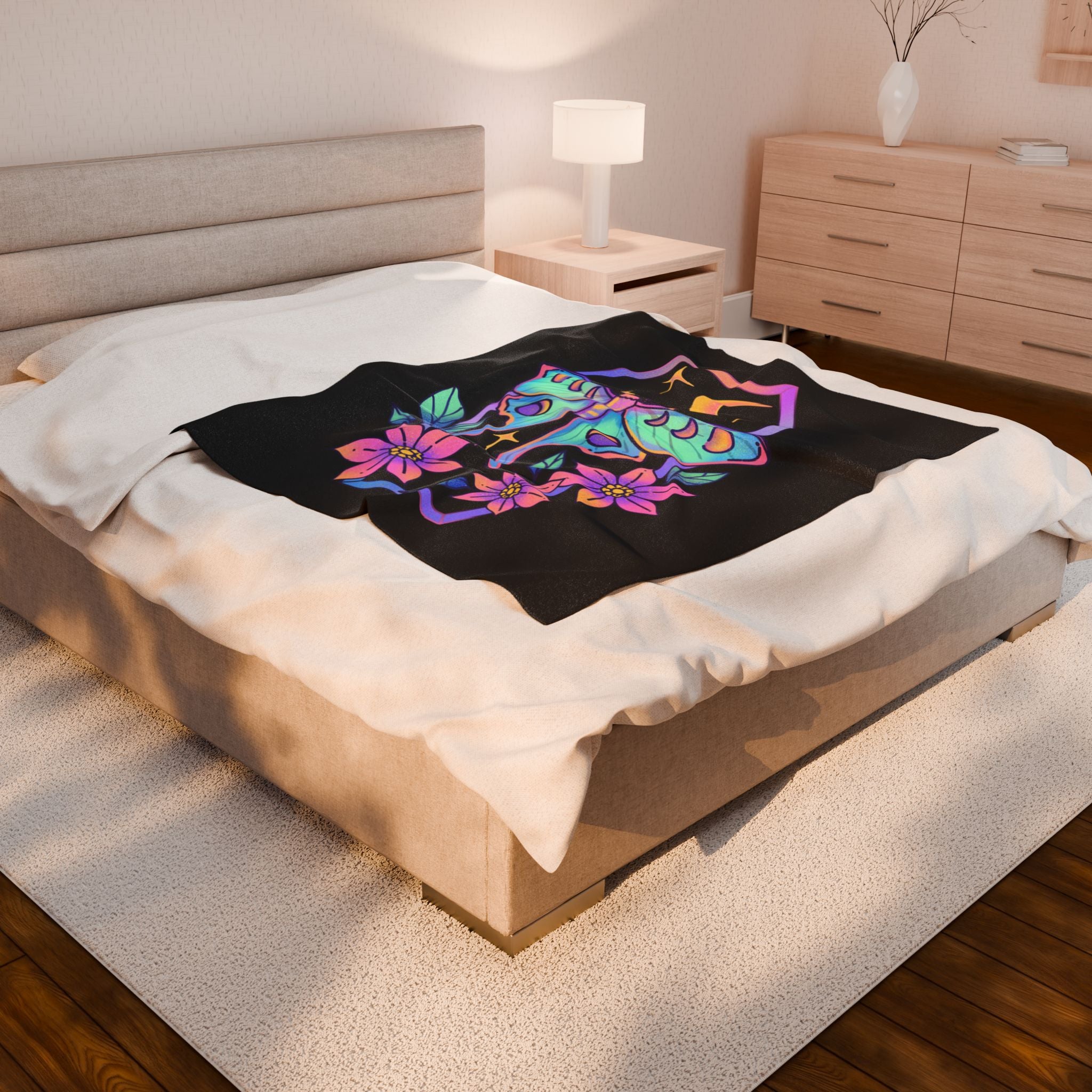 Coffin II (Hextober 2025) - Cozy Velveteen Plush Blanket
