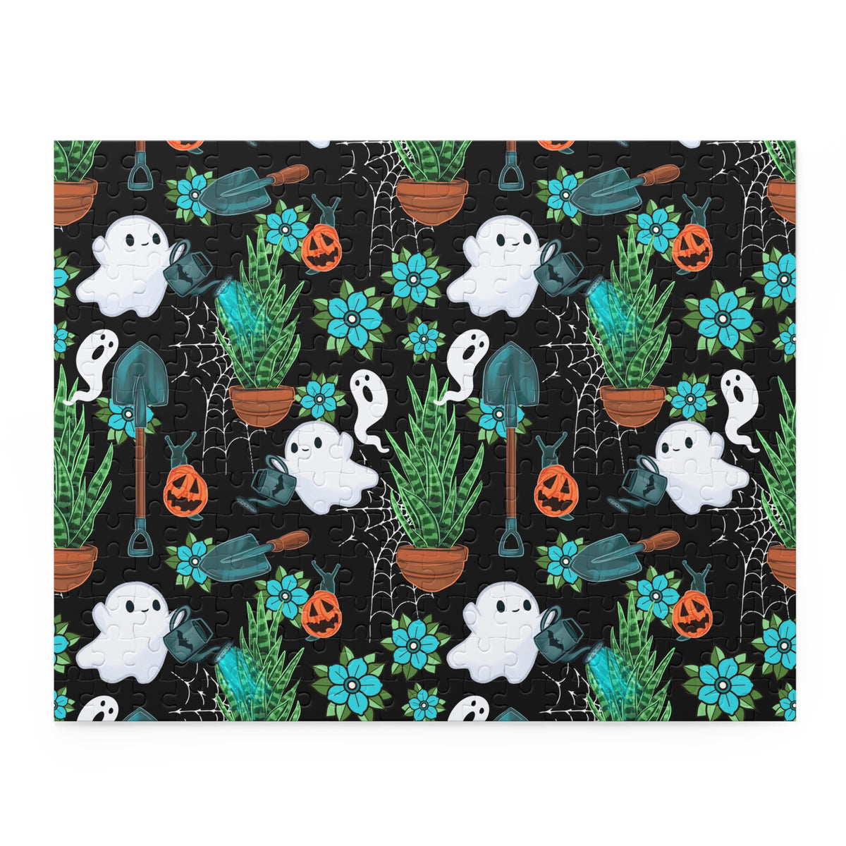 Haunted Garden Puzzle - Halloween Ghosts & Plants Puzzle — Spooky Cute 120/252/500-Piece Jigsaw