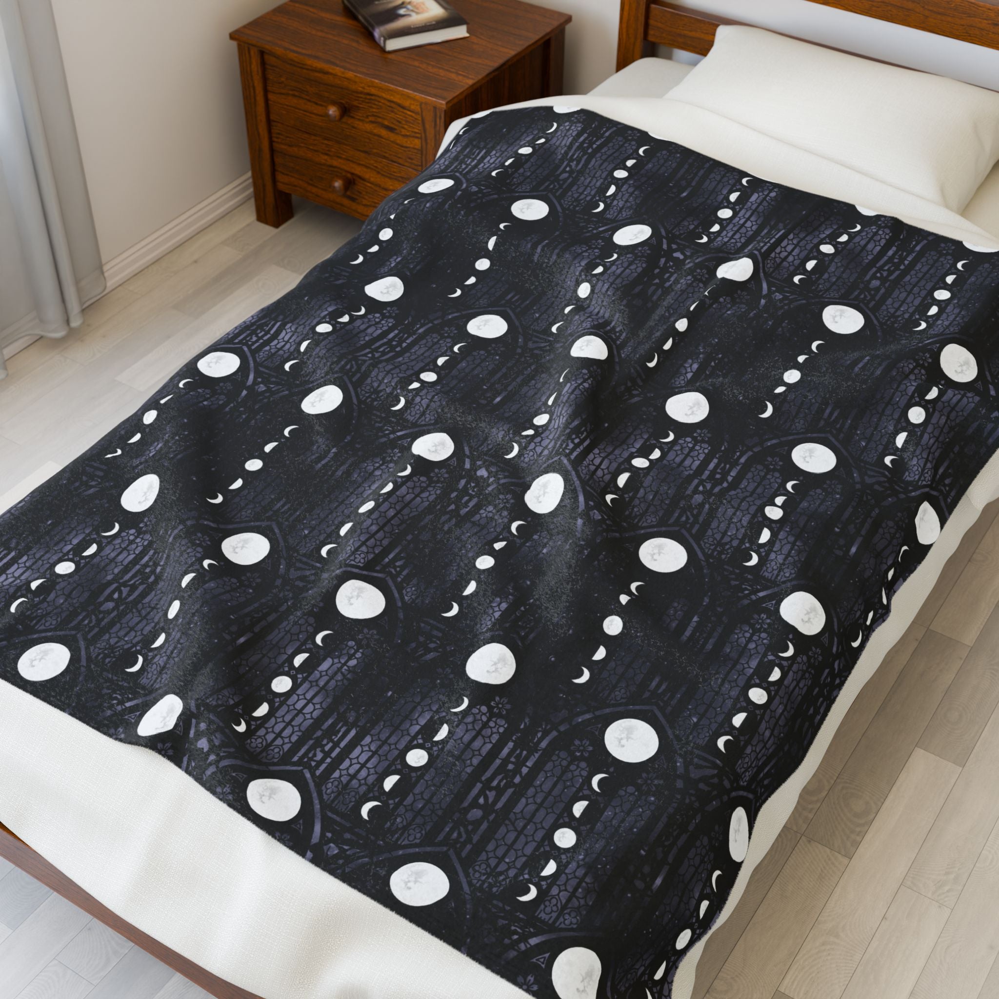 Gothic Cathedral Windows (Hextober 2025) - Cozy Velveteen Plush Blanket