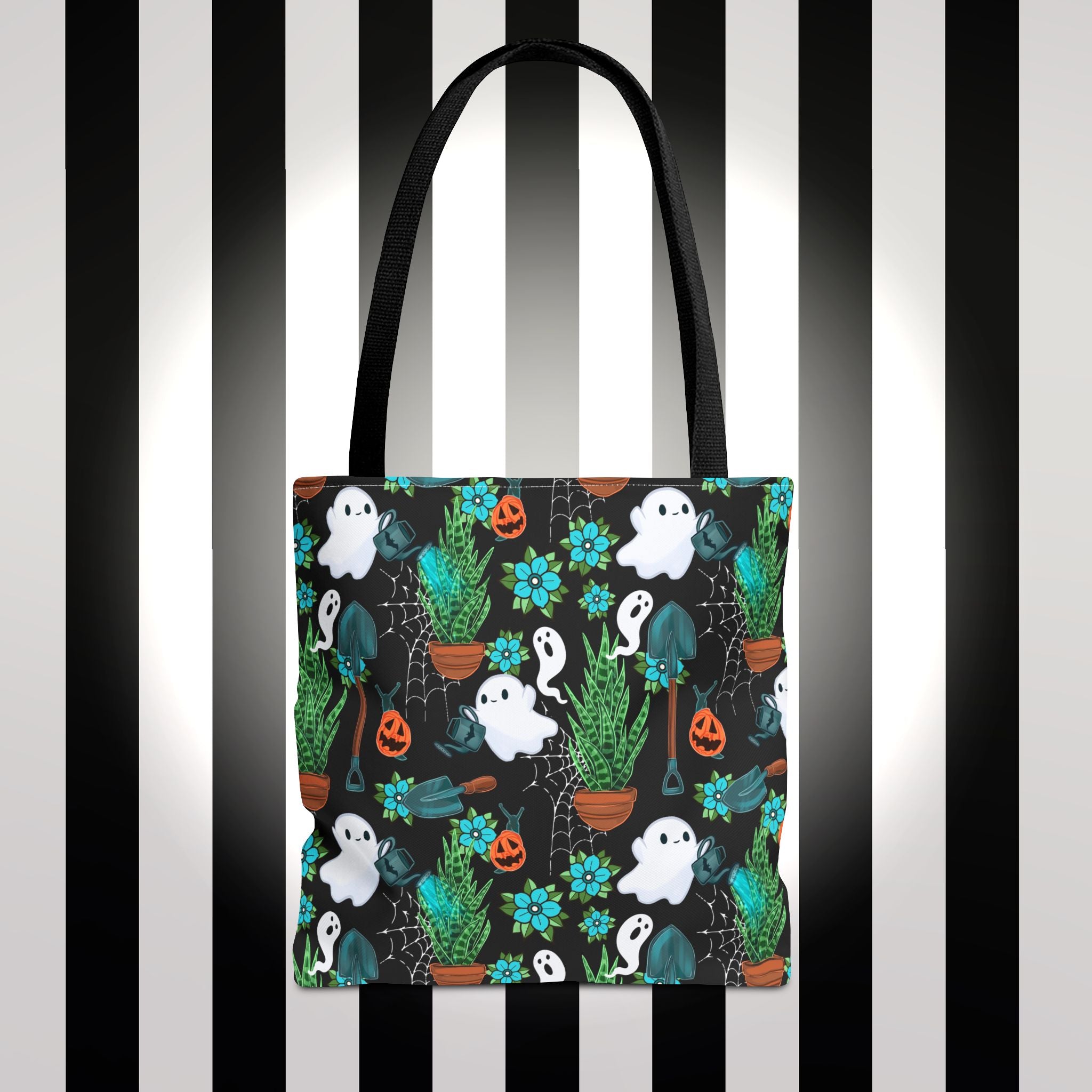 Haunted Garden Tote Bag — Cute Spooky All-Over-Print Reusable Shopper