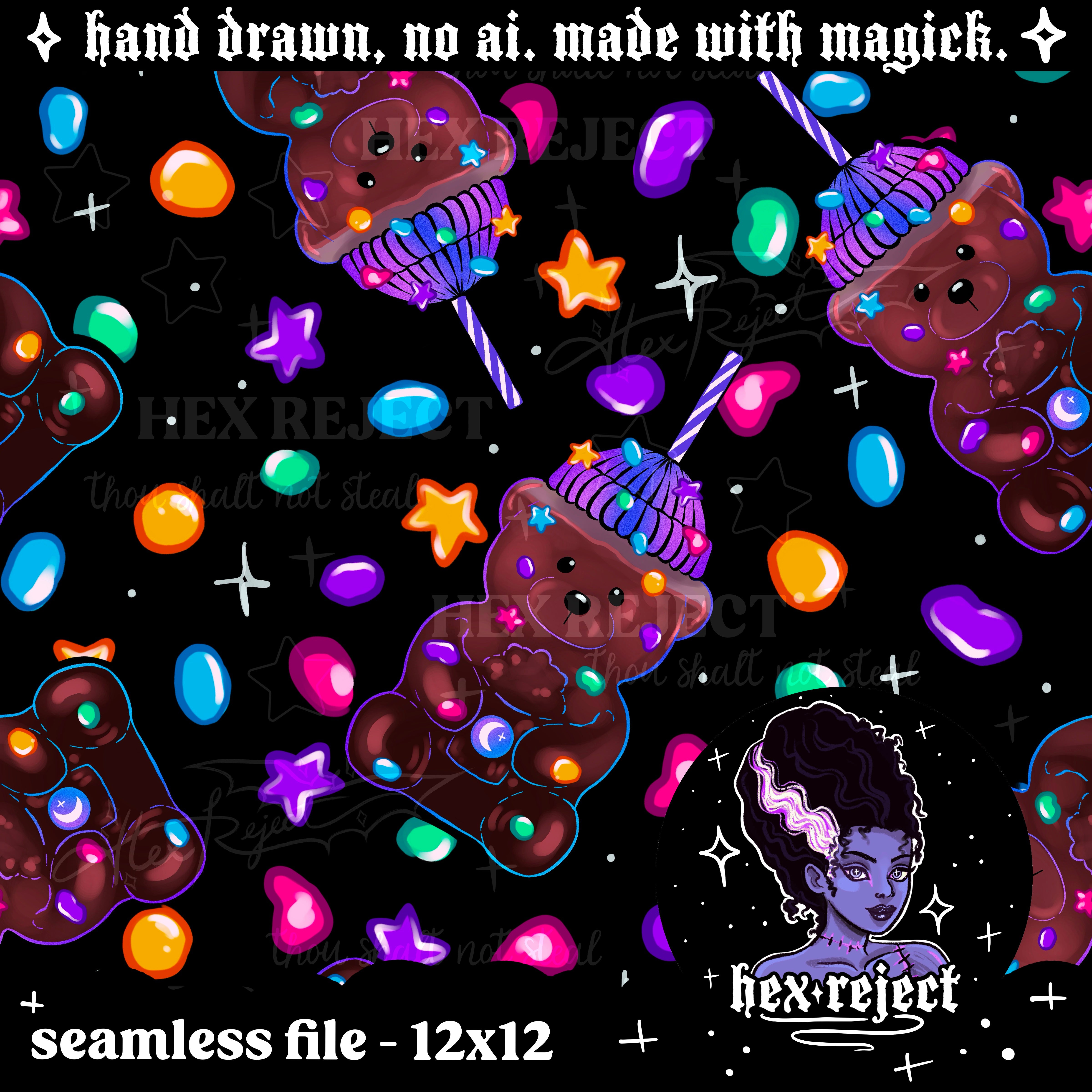 Cosmic Brownie Bear Cup - PNG & Seamless Files