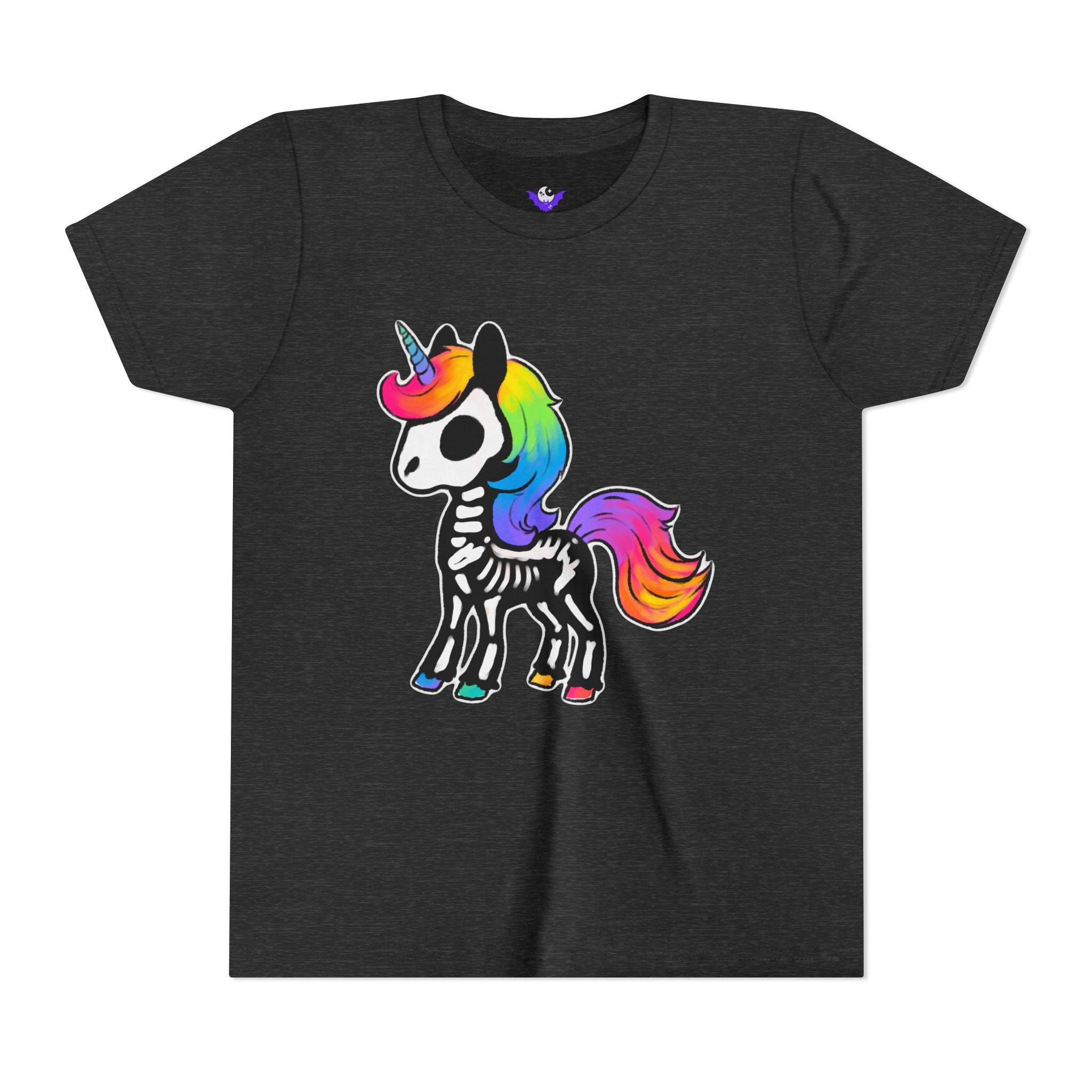 Rainbow Skellicorn Youth Short Sleeve Tee