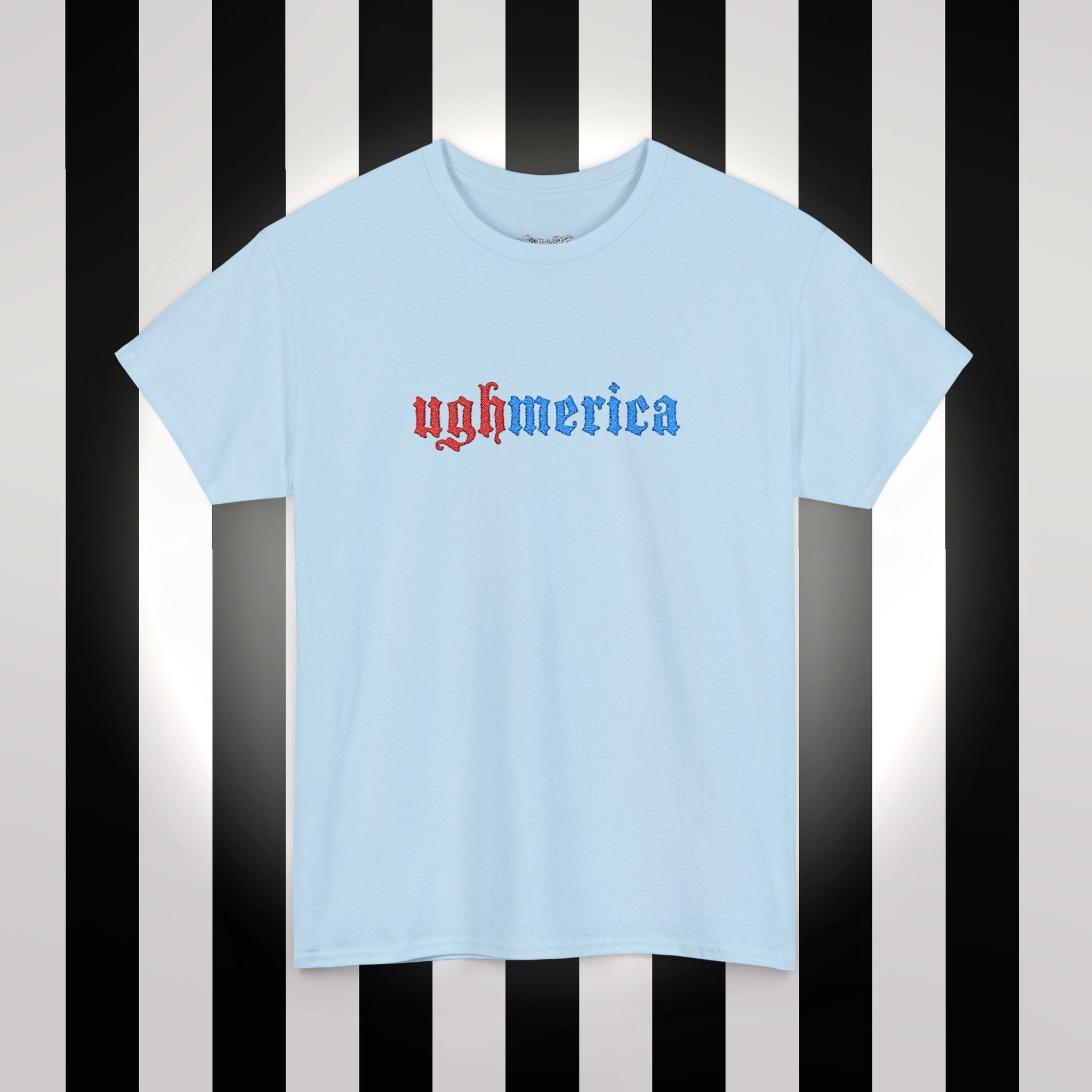 Ughmerica T-Shirt — Distressed Red & Blue Graphic Tee
