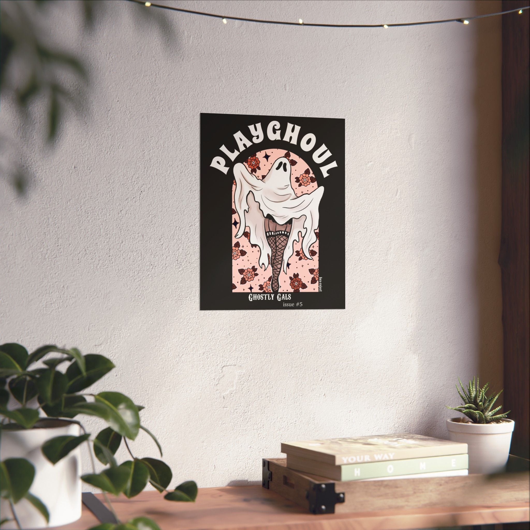 Boodoir Ghost PLAYGHOUL vertical matte poster