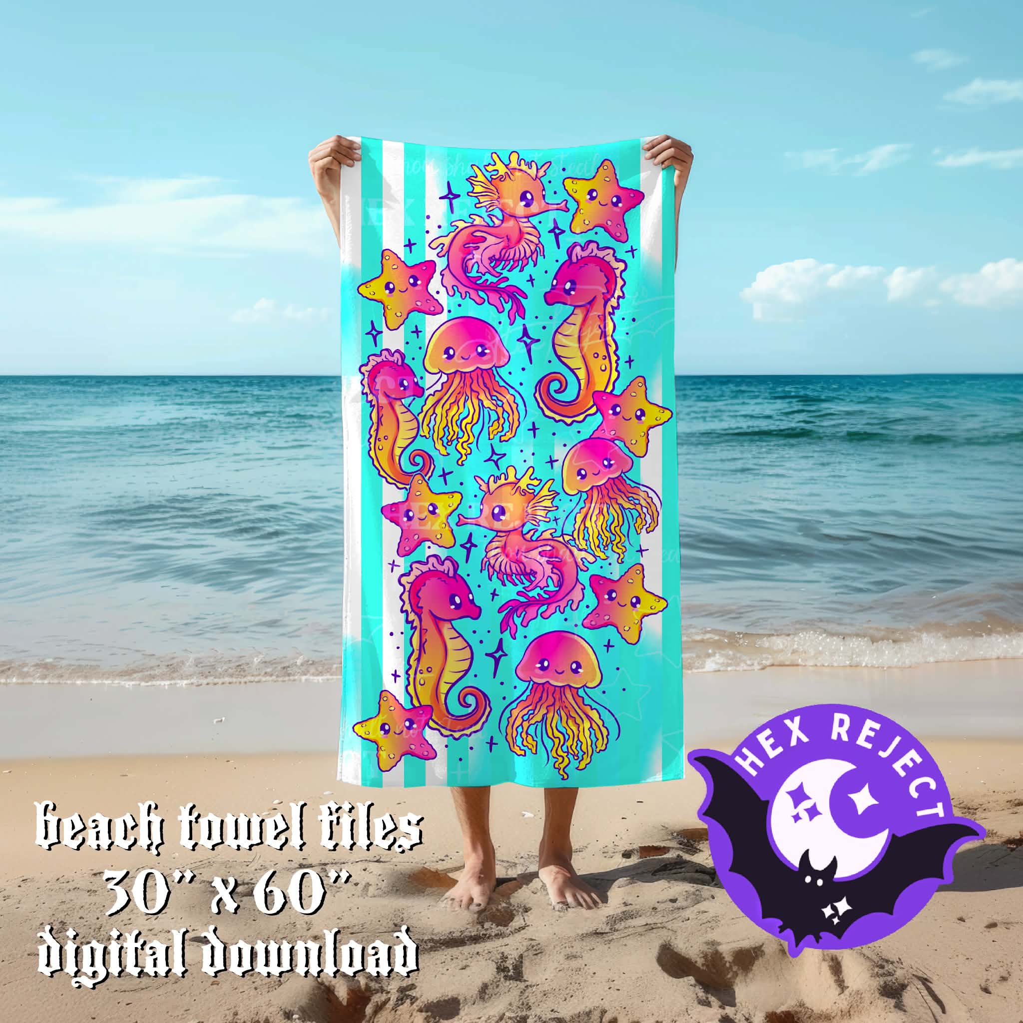 Sea Life - Beach Towel File