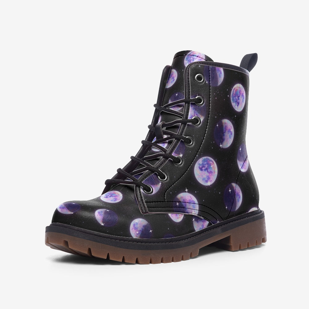 Whimsical Moons - Casual Leather Lightweight boots MT