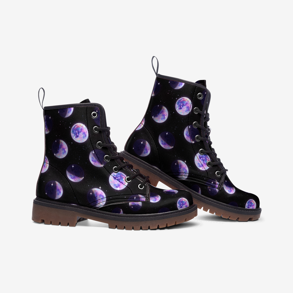 Whimsical Moons - Casual Leather Lightweight boots MT