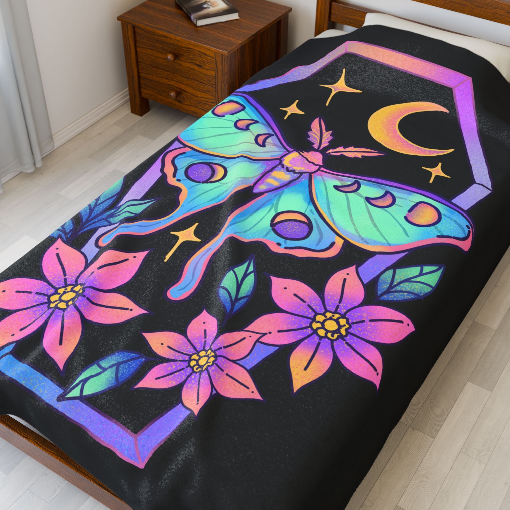 Coffin II (Hextober 2025) - Cozy Velveteen Plush Blanket