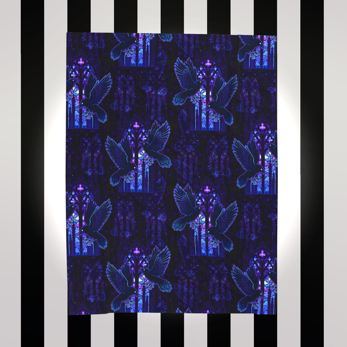 Muninn & Huginn Norse Raven Gothic Velveteen Plush Blanket