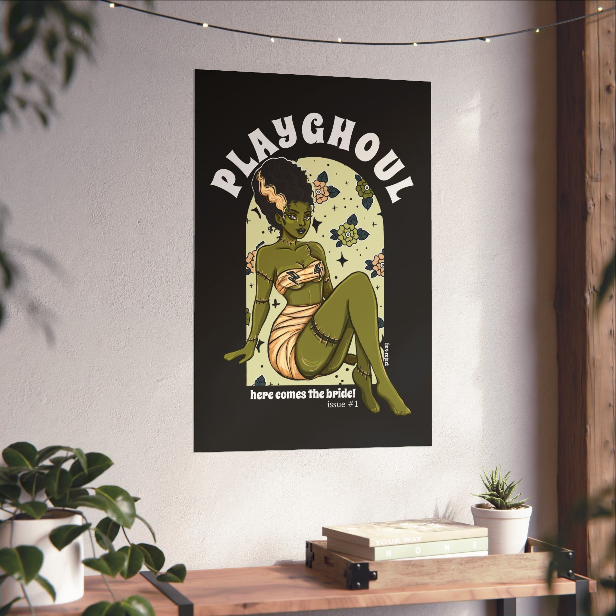 Monster bride PLAYGHOUL vertical matte poster