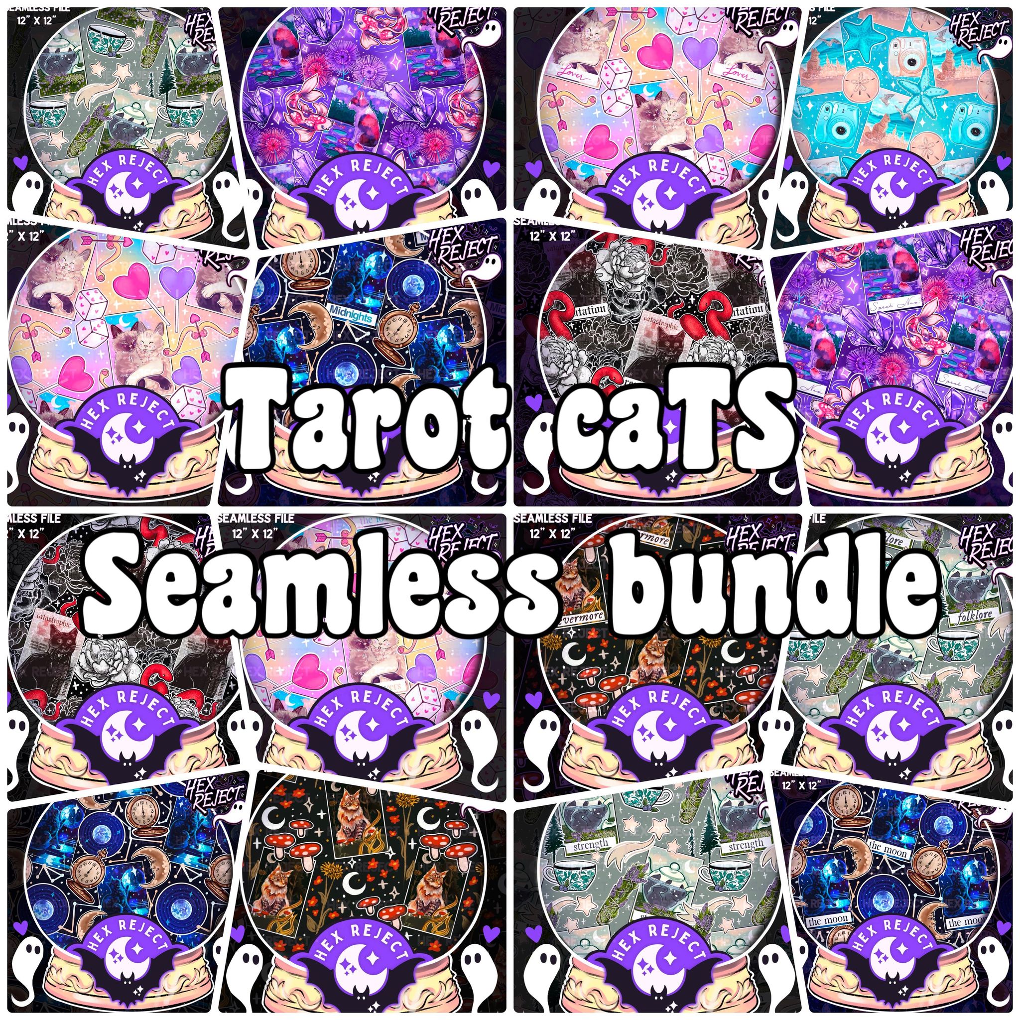 Tarot caTS - Seamless bundle