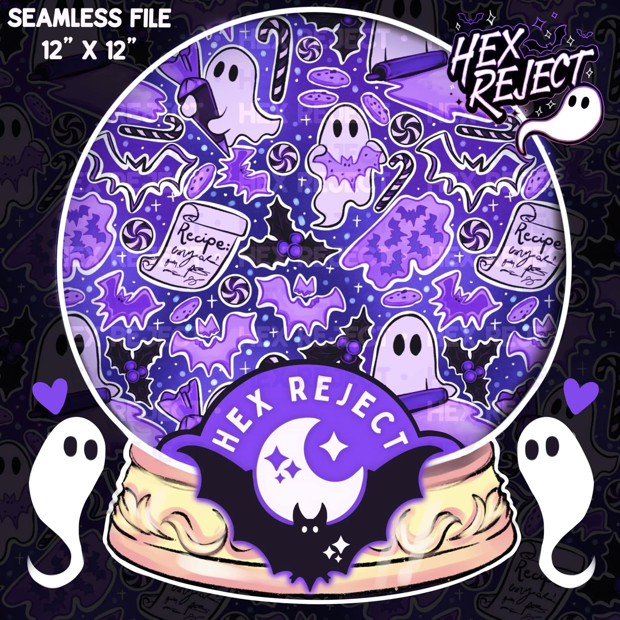 Baking Hexmas Spooky Ghosts - Seamless file