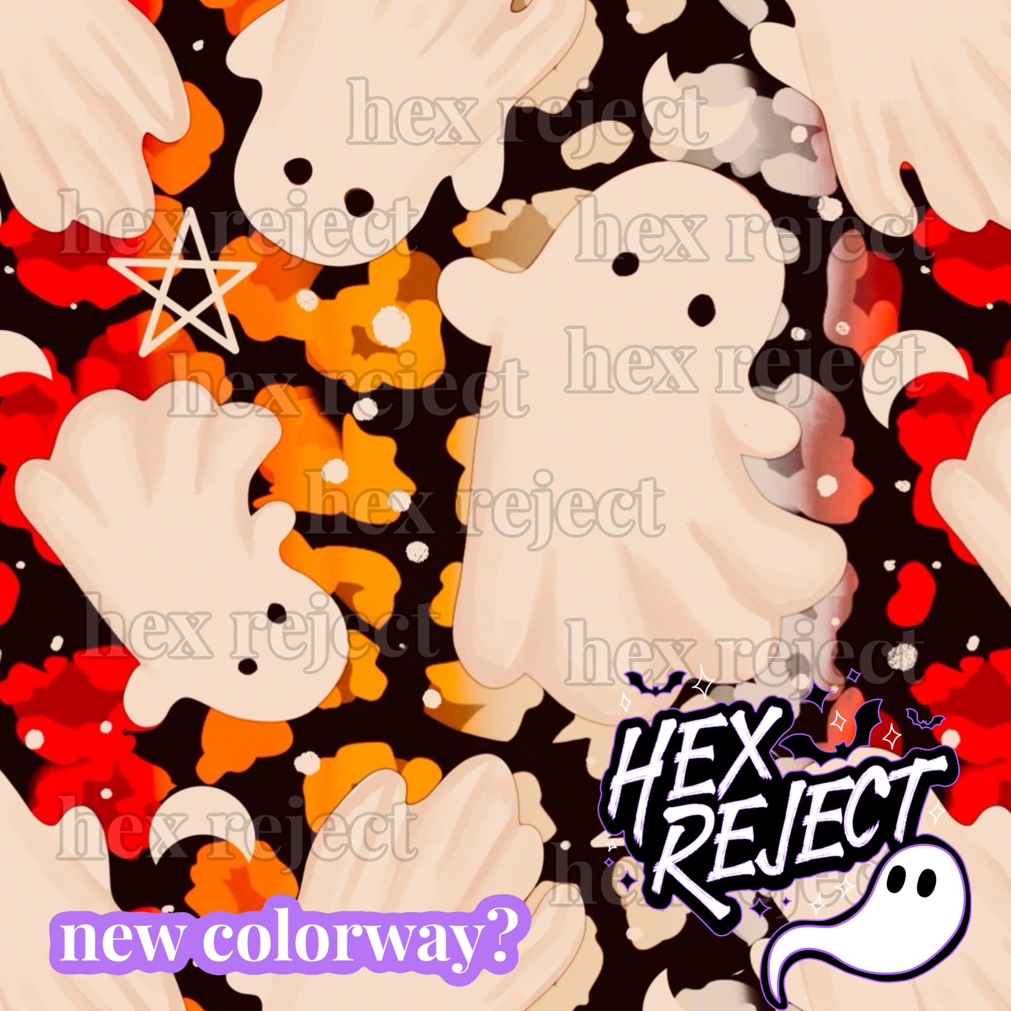 Dancing Ghosts - Aesthetic Colorway - Seamless File