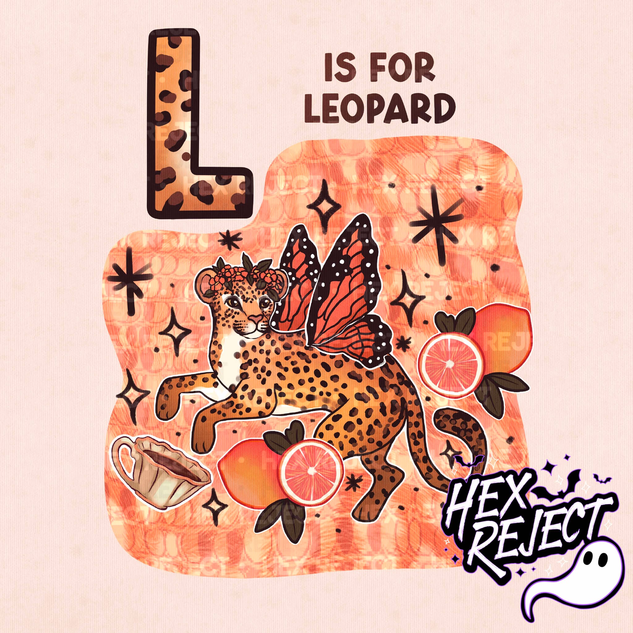 L is for Leopard - PNG / Sub file