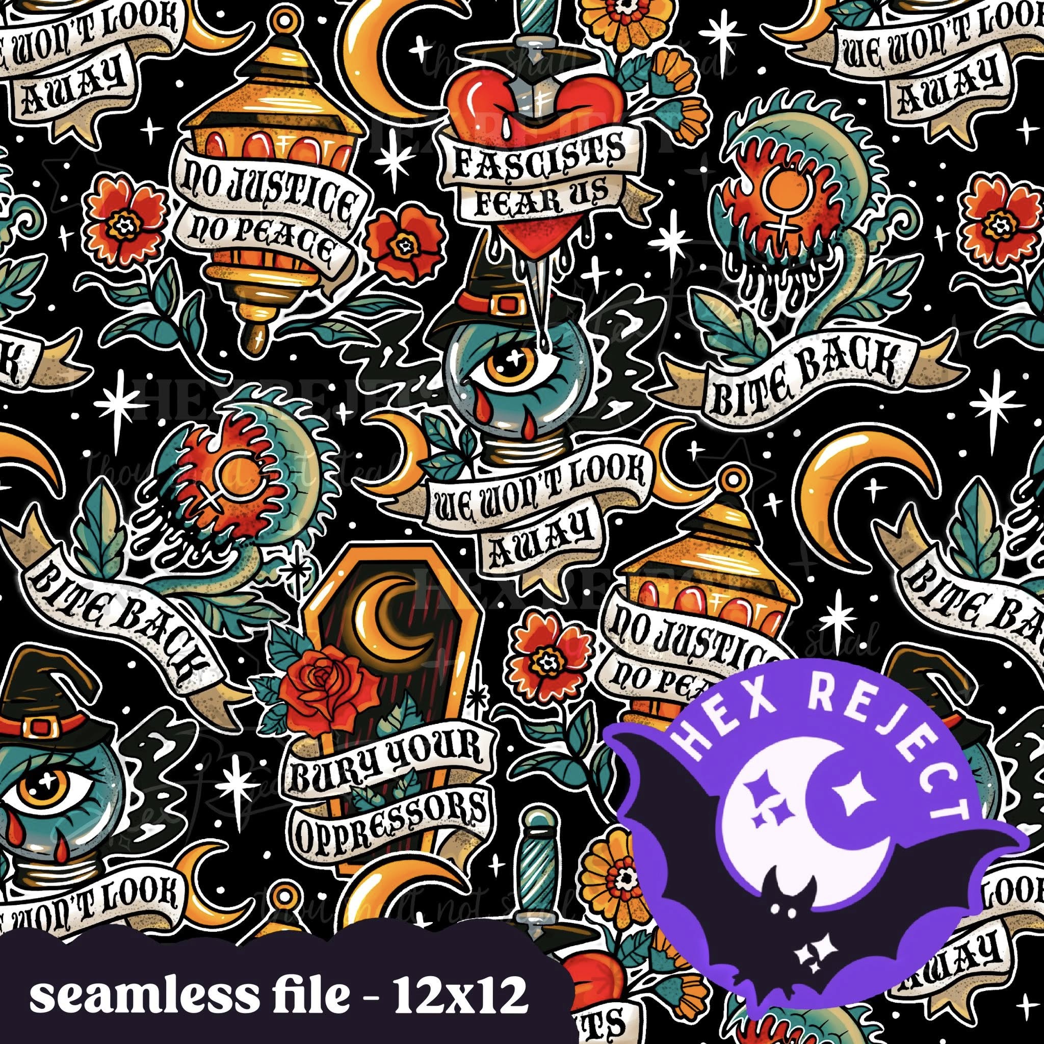 Resist Traditional Tattoos - Seamless file