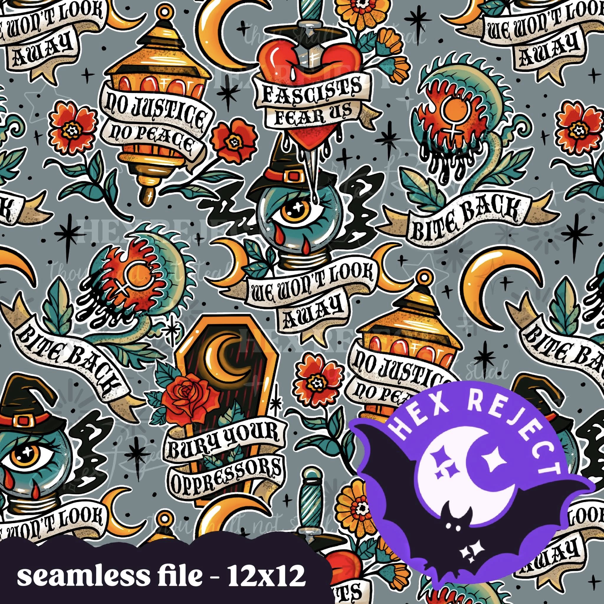 Resist Traditional Tattoos - Seamless file