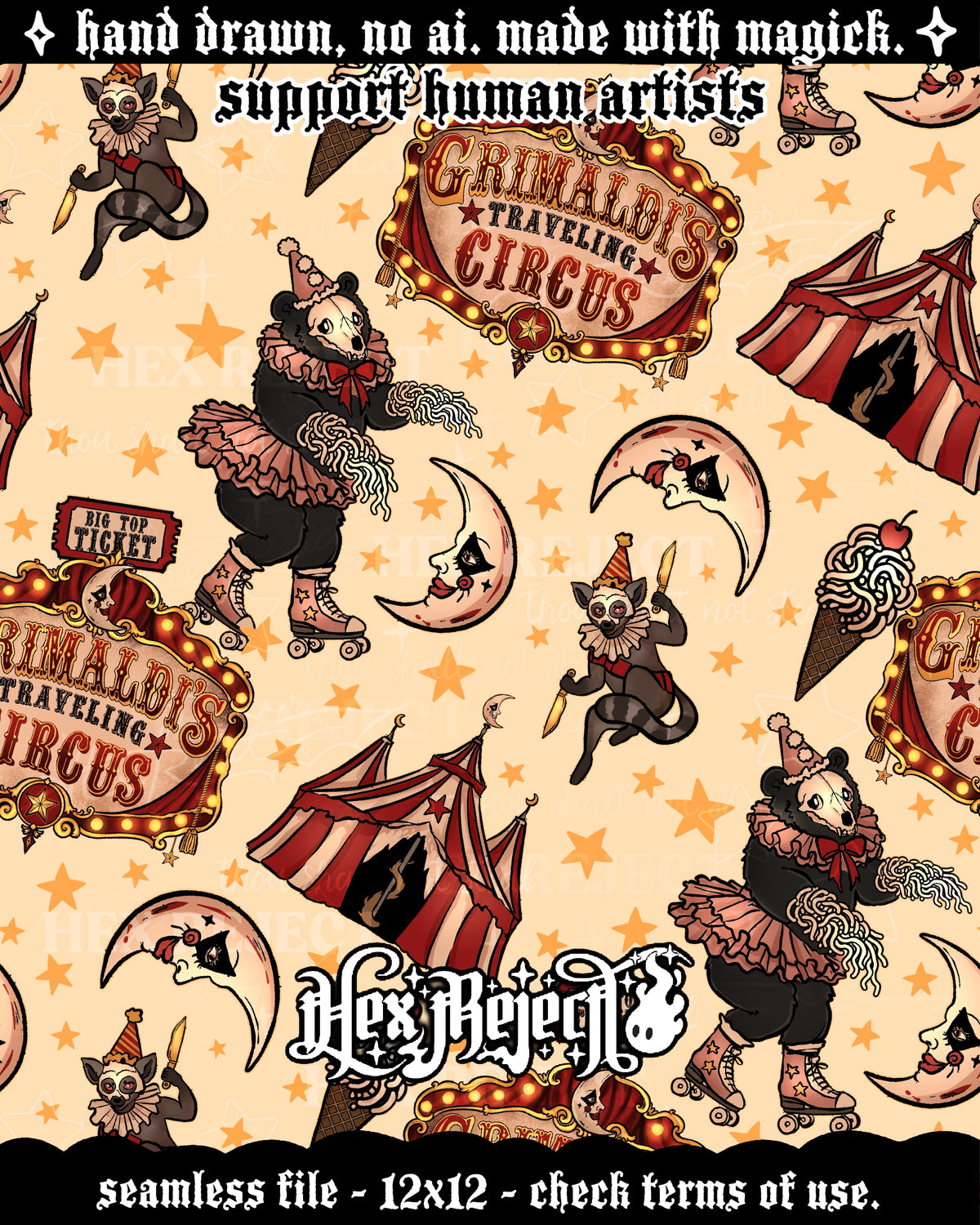 Day Fifteen - Story : Hextober - dungeon crawler Carl - grimaldi’s traveling circus v1- Seamless file