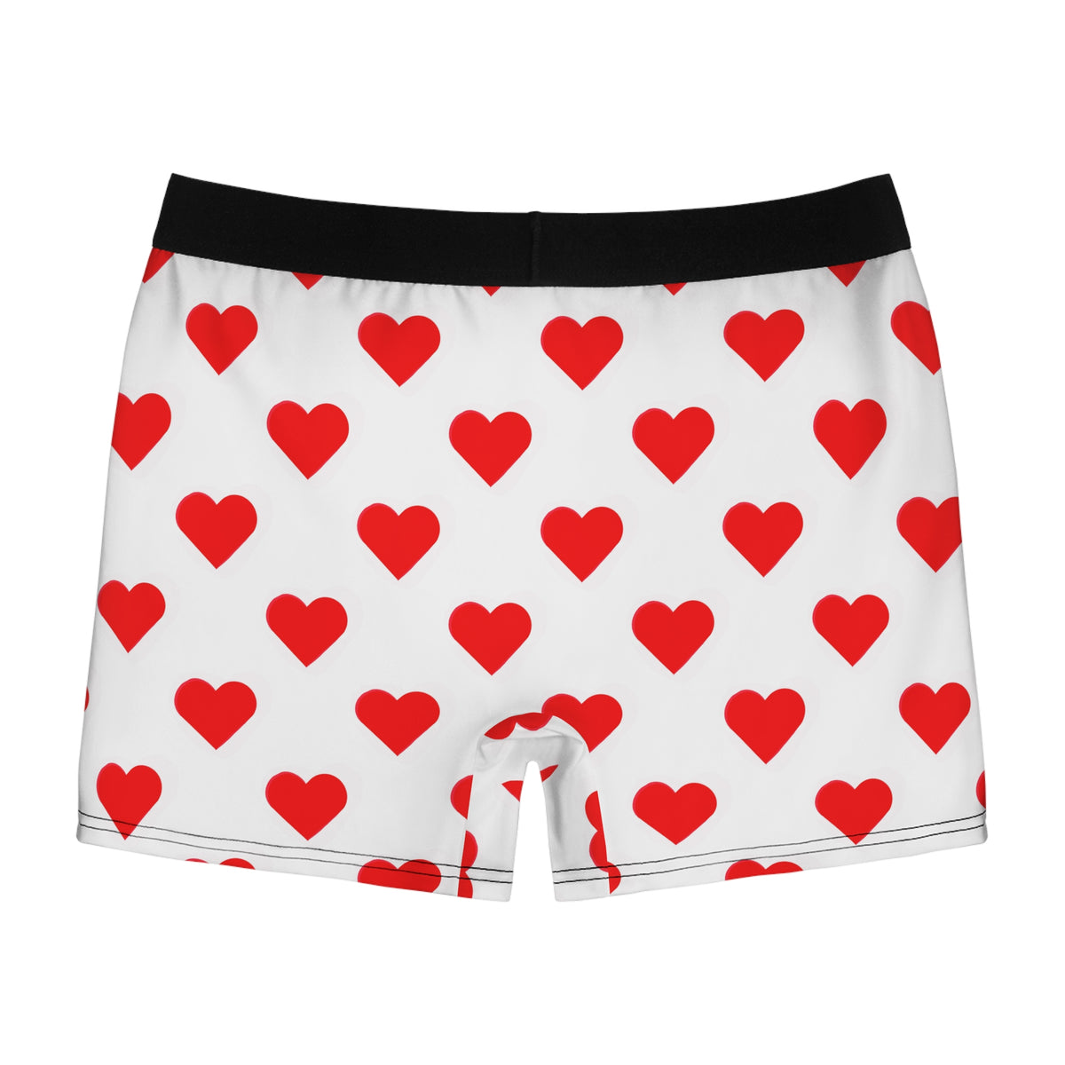 Men's Heart Print Boxer Briefs — Red Heart All-Over Print