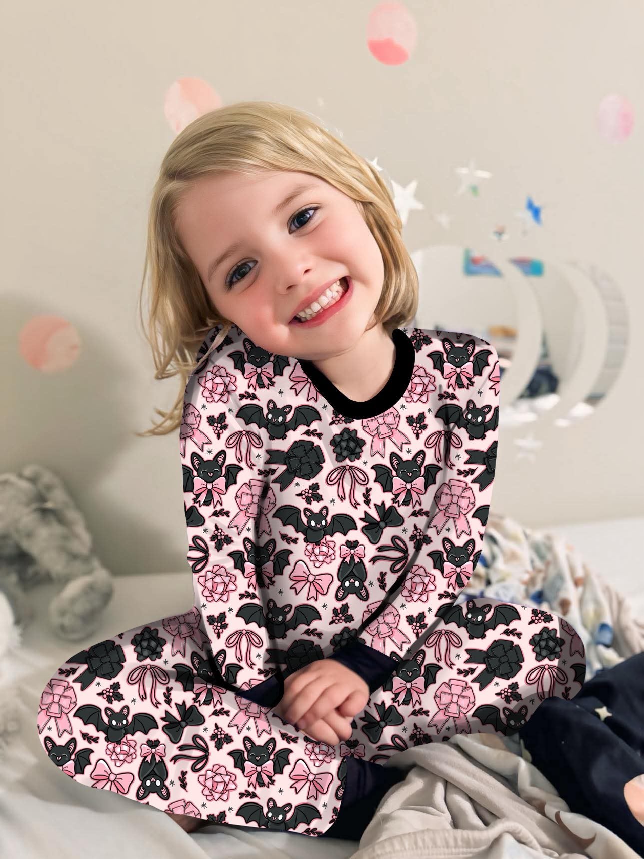 Bats & Bows two piece jammies