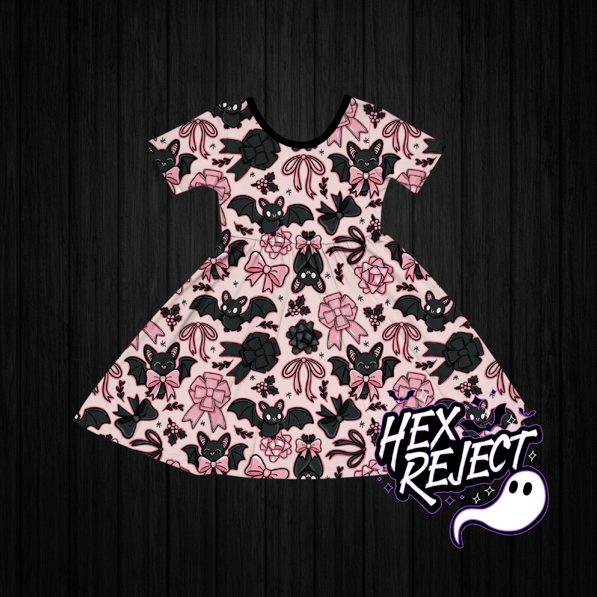Bats & Bows twirl dresses - Kids & Adult