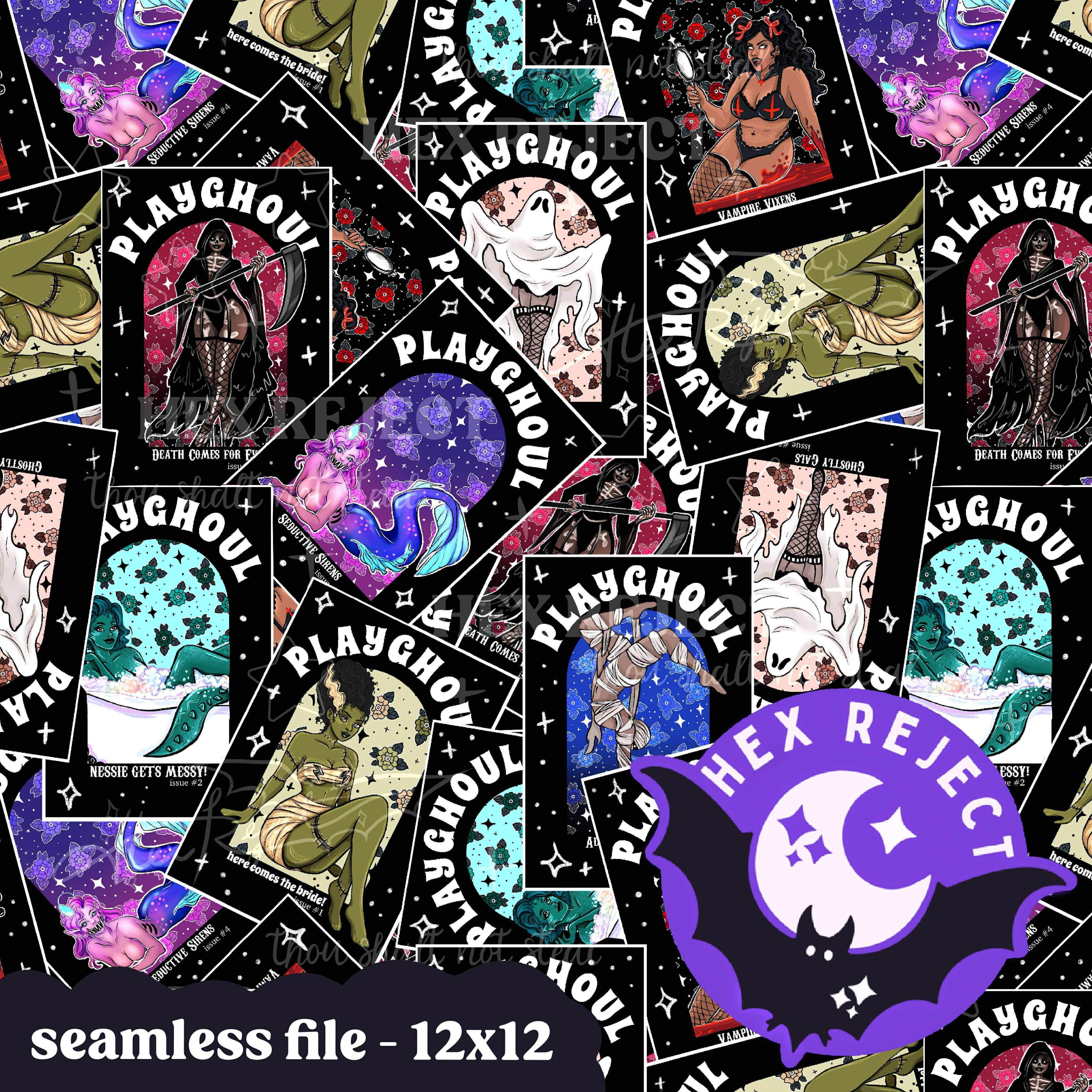 Playghoul Magazine Mashups - SMALL HANDMADE SHOPS ONLY - Seamless file