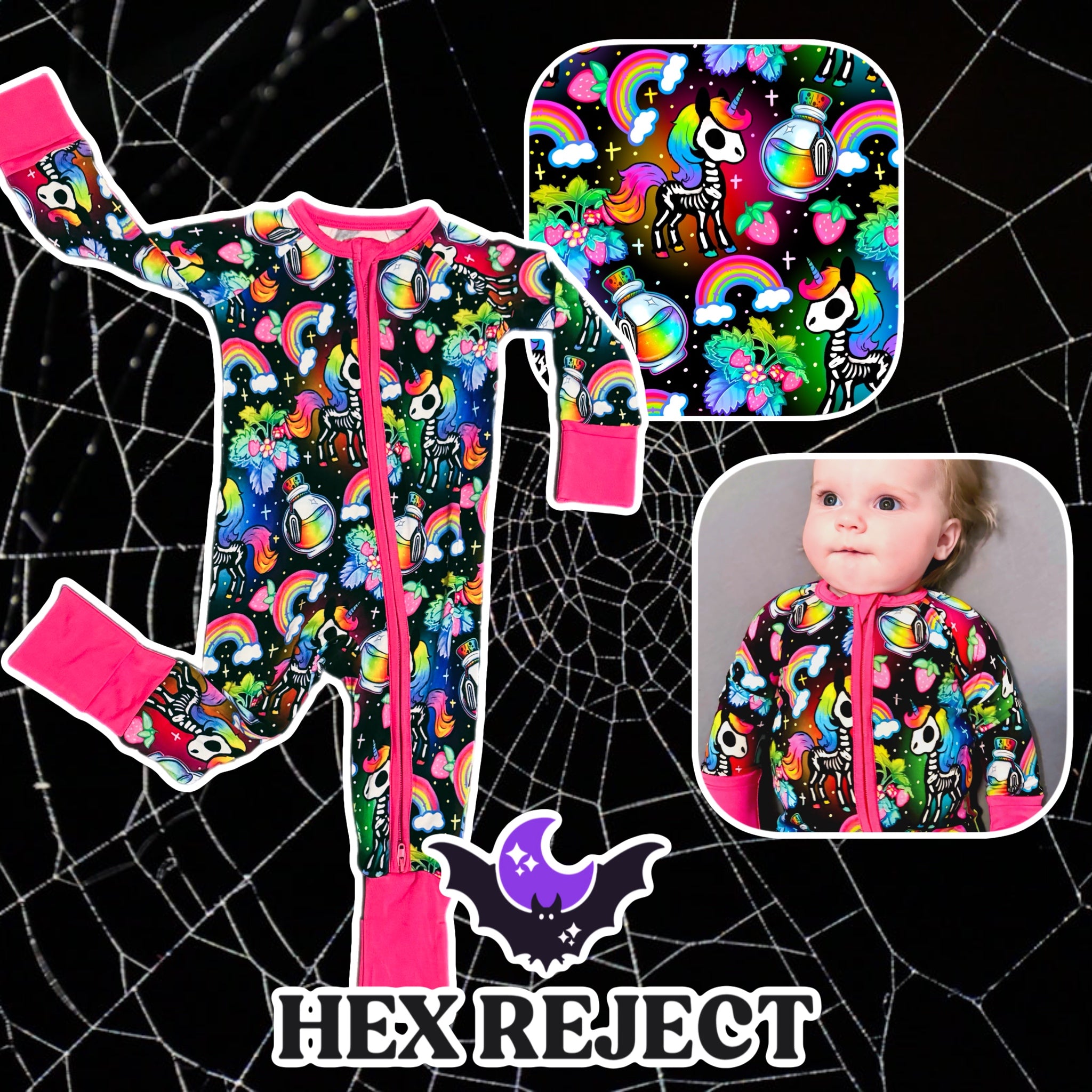 Rainbow Skellicorn Zippies