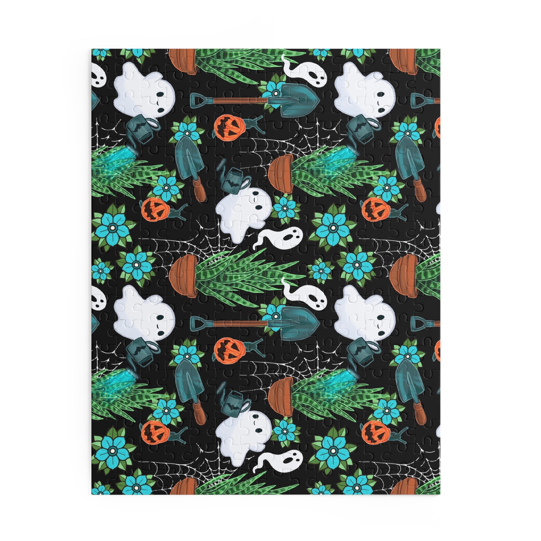 Haunted Garden Puzzle - Halloween Ghosts & Plants Puzzle — Spooky Cute 120/252/500-Piece Jigsaw