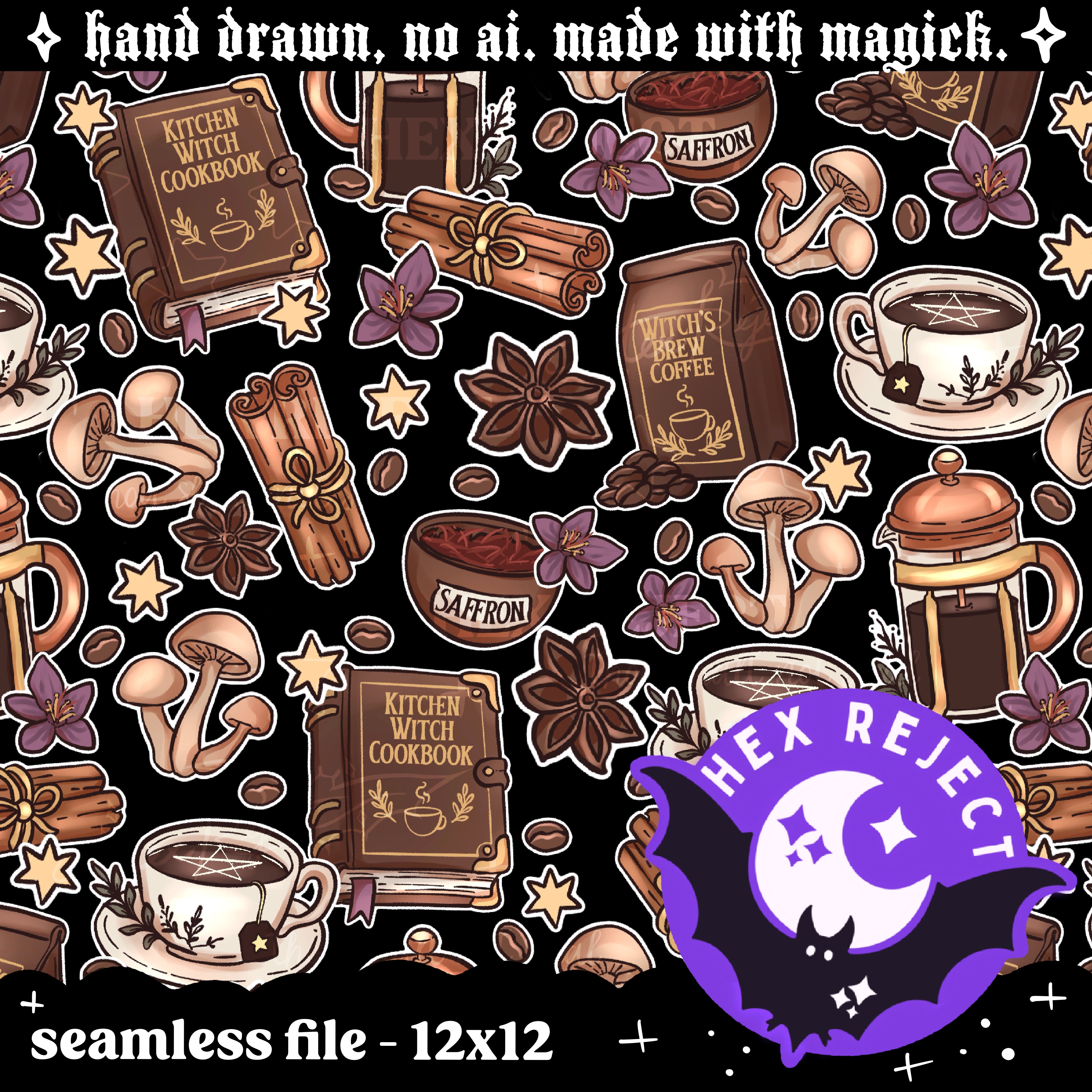 Kitchen Witch Coords - Seamless Files