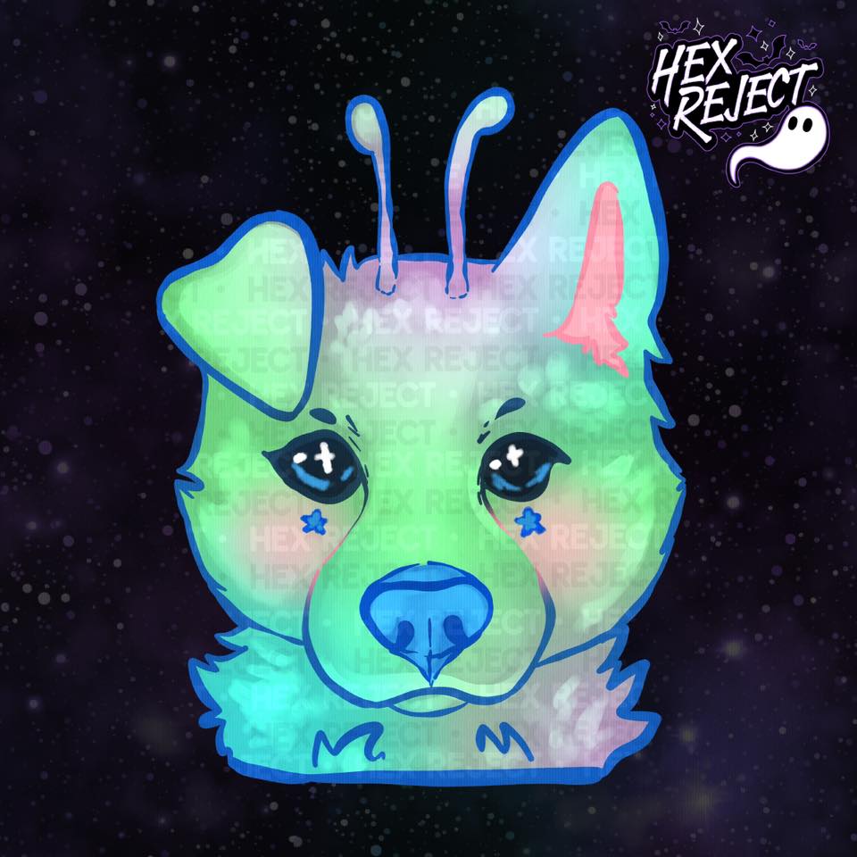 Space Pup - Seamless & PNG files - Hexmas Advent Calendar - Day 6