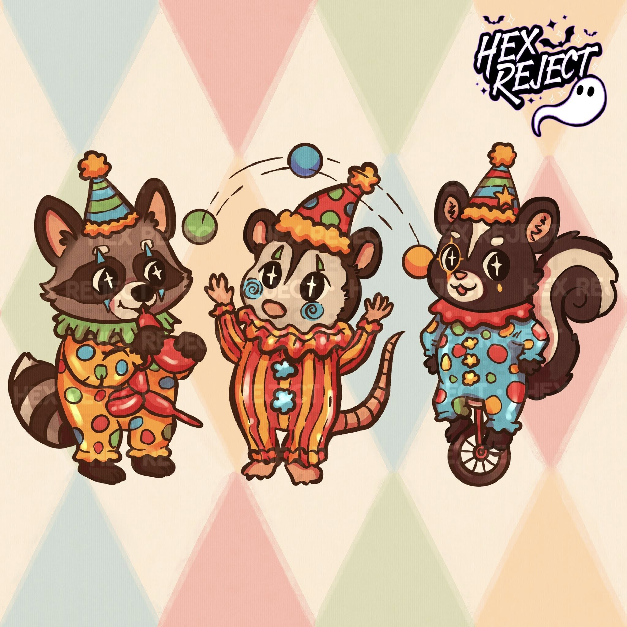 Circus Trash - Seamless & PNG files - Hexmas Advent Calendar - Day 8
