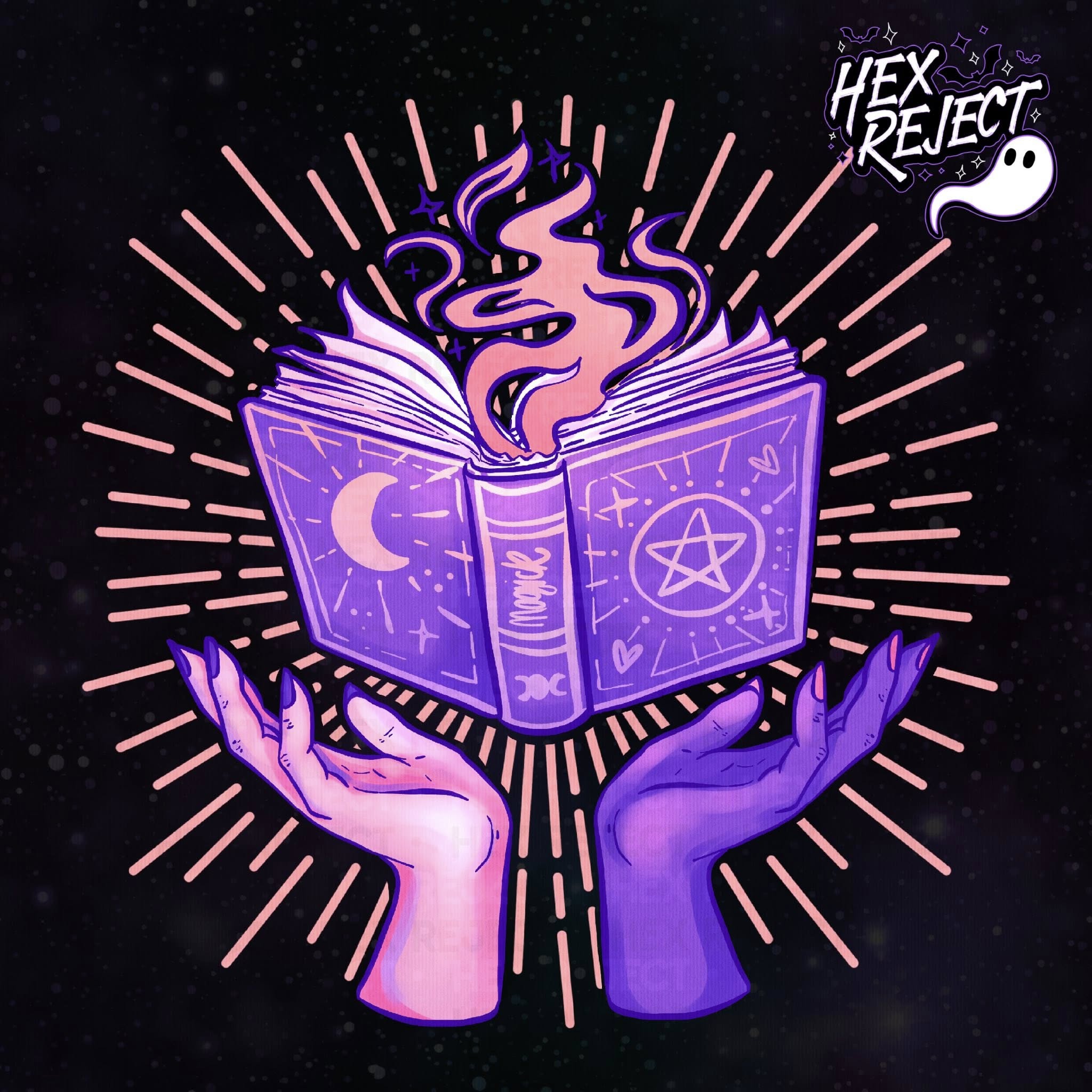 Witchy Bookish - Seamless & PNG files - Hexmas Advent Calendar - Day 18