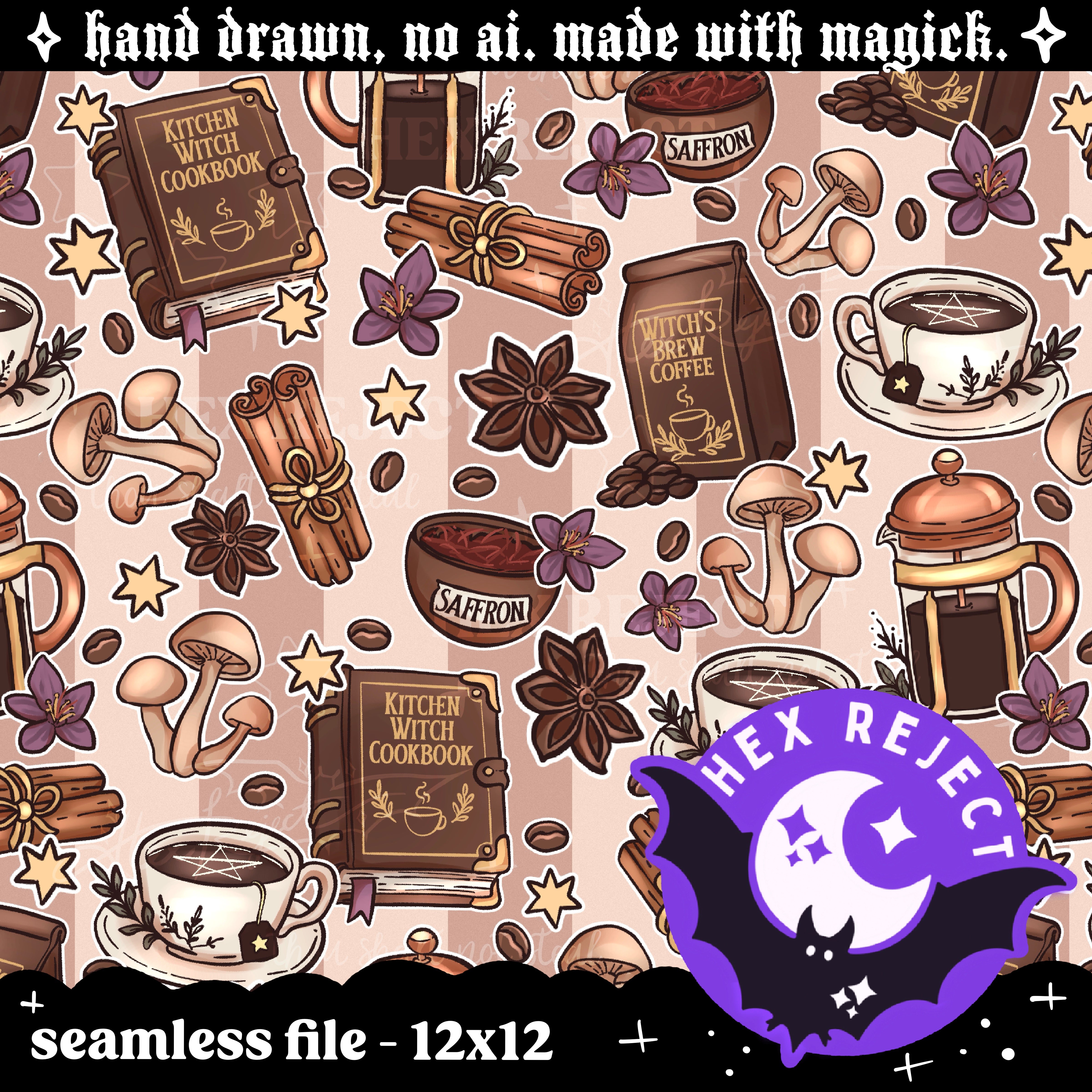 Kitchen Witch Coords - Seamless Files