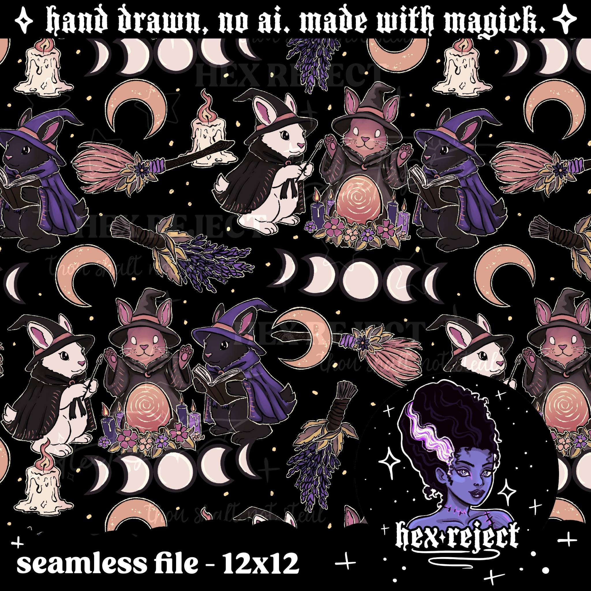 Bunny Witches - Seamless file